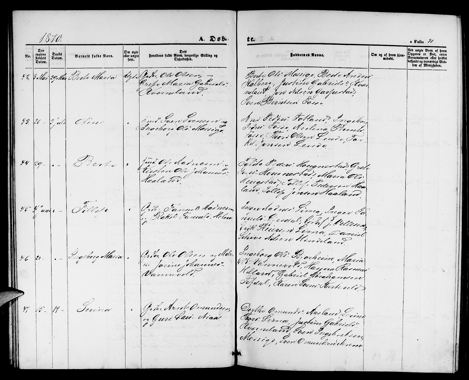 Lye sokneprestkontor, AV/SAST-A-101794/001/30BB/L0004: Parish register (copy) no. B 4, 1868-1878, p. 30