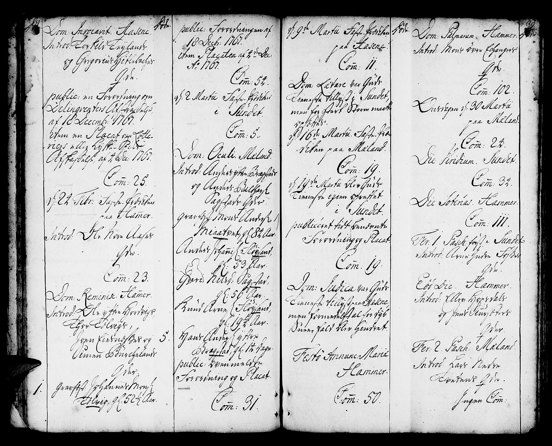 Hamre sokneprestembete, AV/SAB-A-75501/H/Ha/Haa/Haaa/L0007: Parish register (official) no. A 7, 1762-1777, p. 32