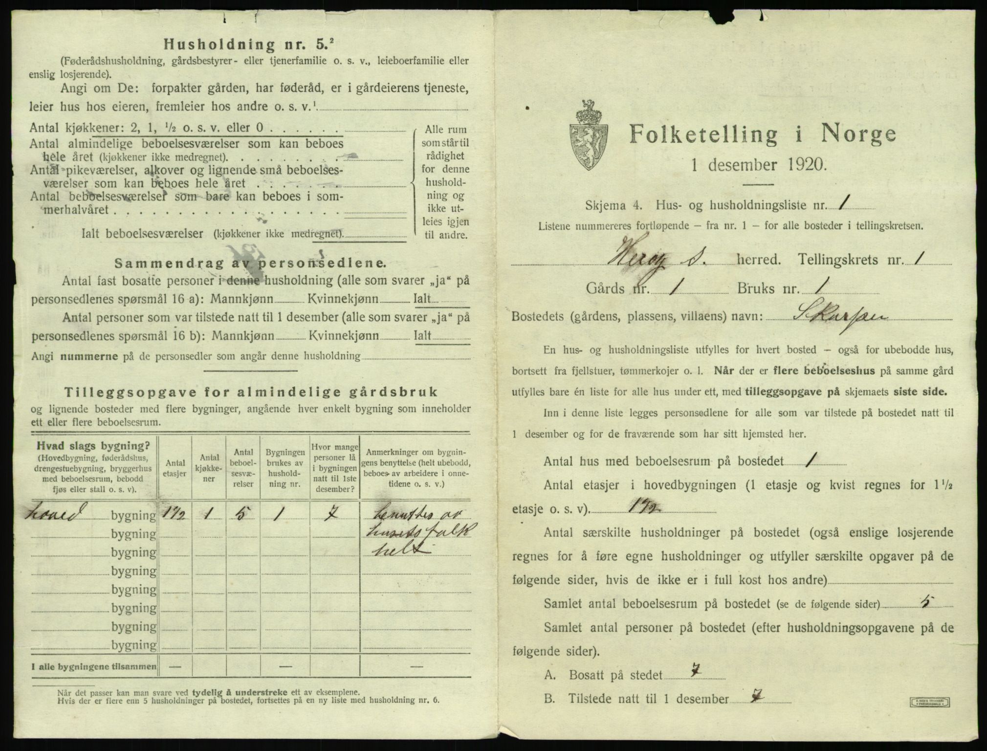 SAT, 1920 census for Herøy (MR), 1920, p. 61