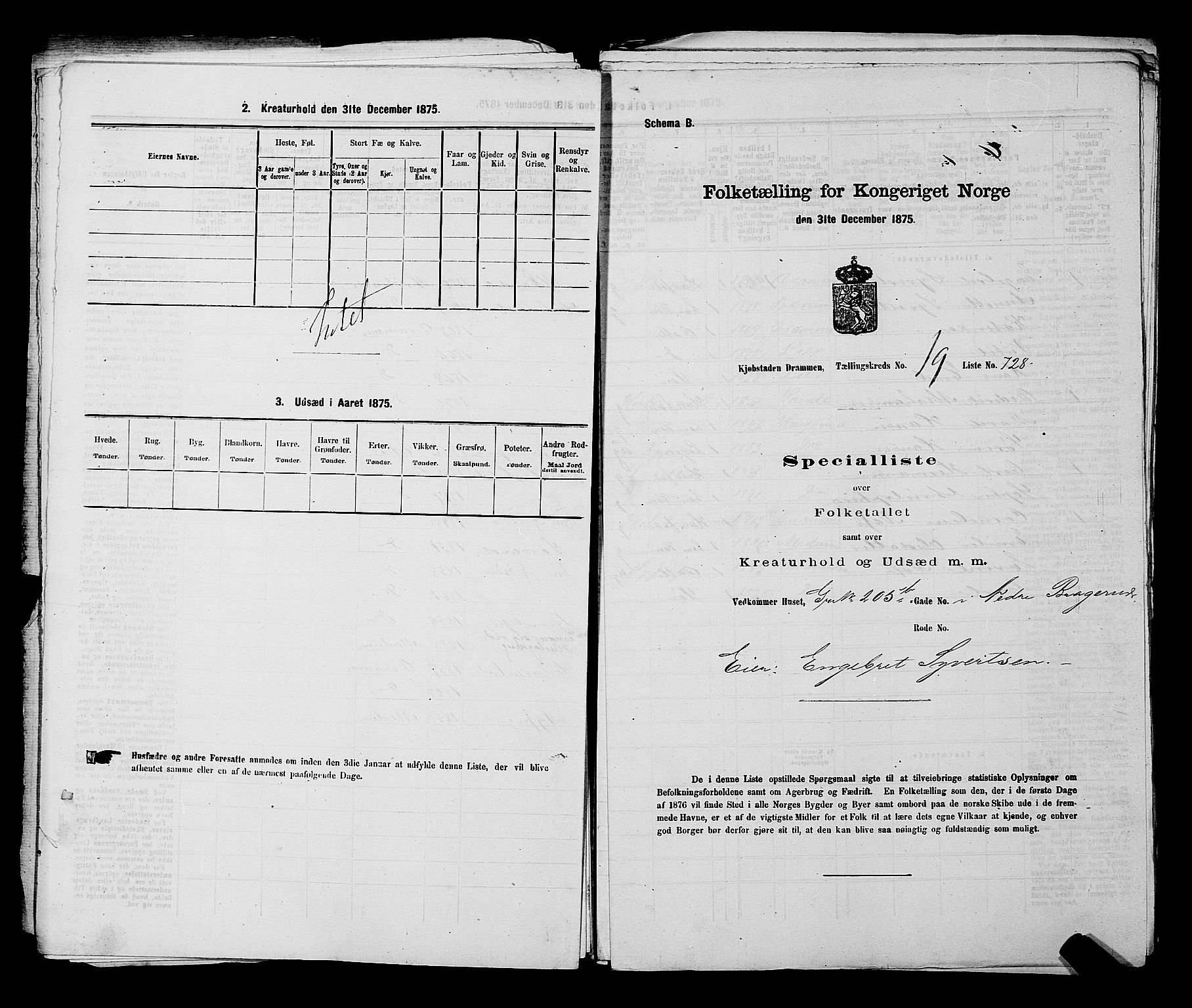 SAKO, 1875 census for 0602 Drammen, 1875, p. 2028