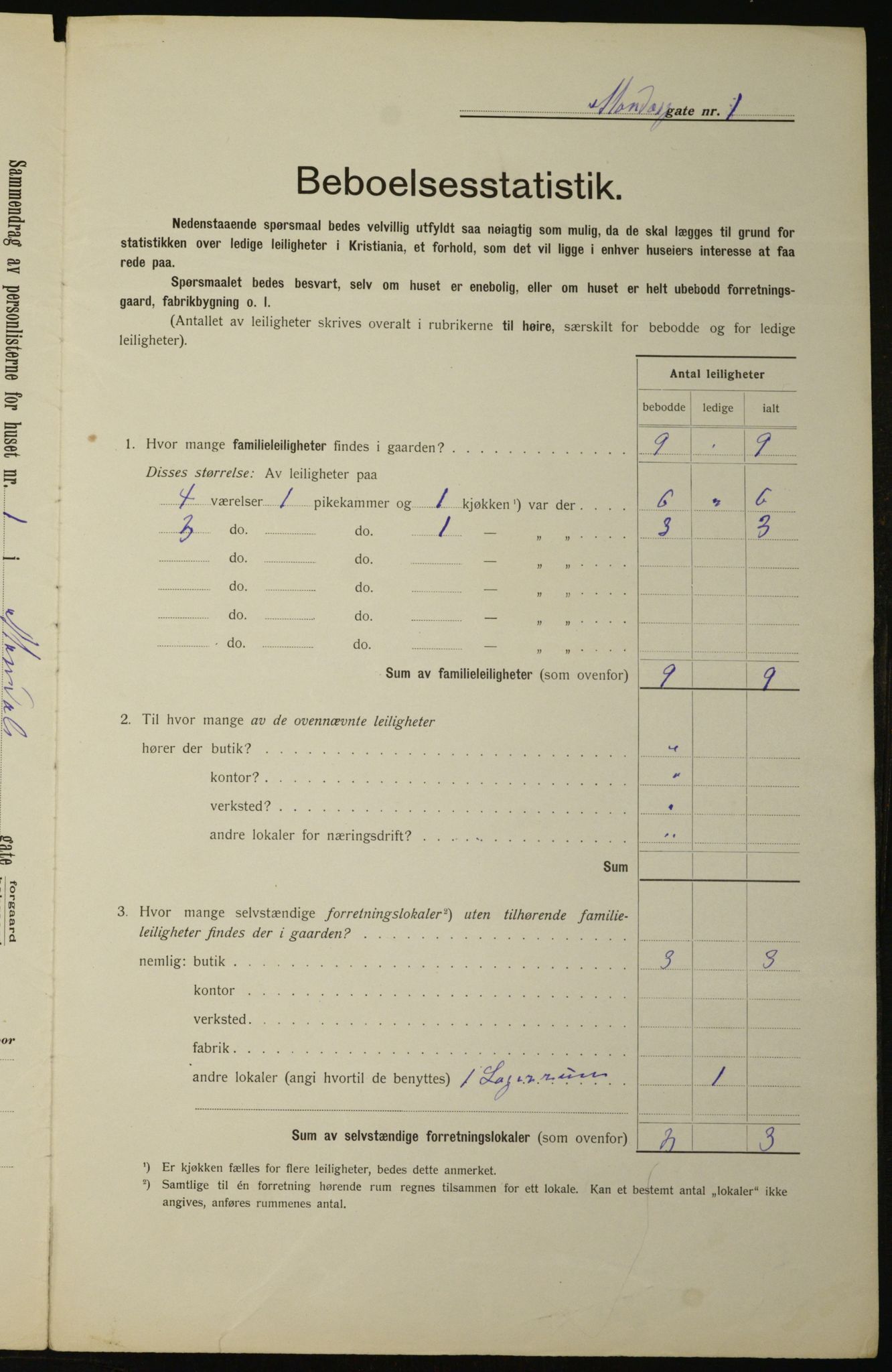 OBA, Municipal Census 1912 for Kristiania, 1912, p. 60489