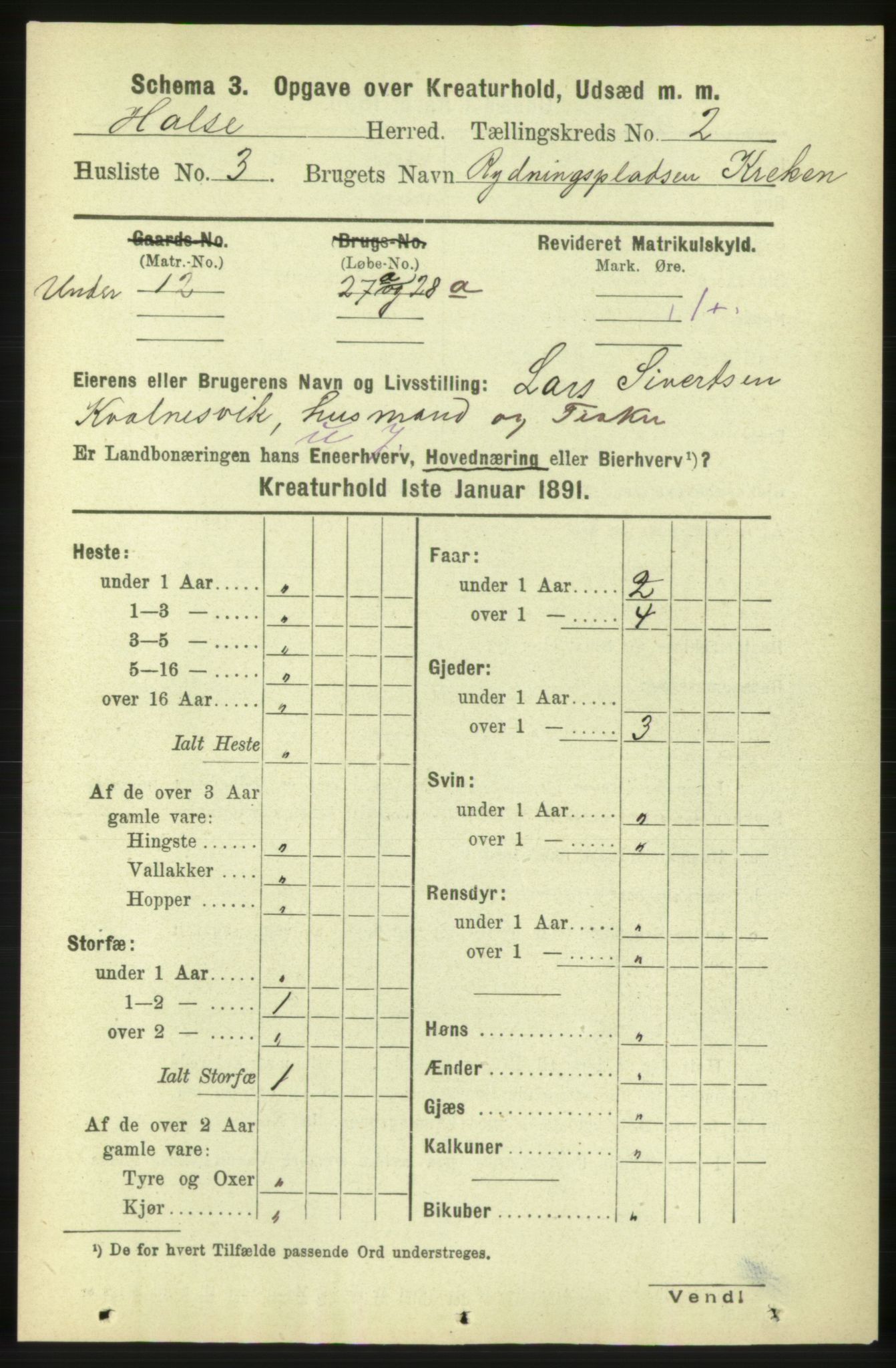 RA, 1891 census for 1571 Halsa, 1891, p. 1922