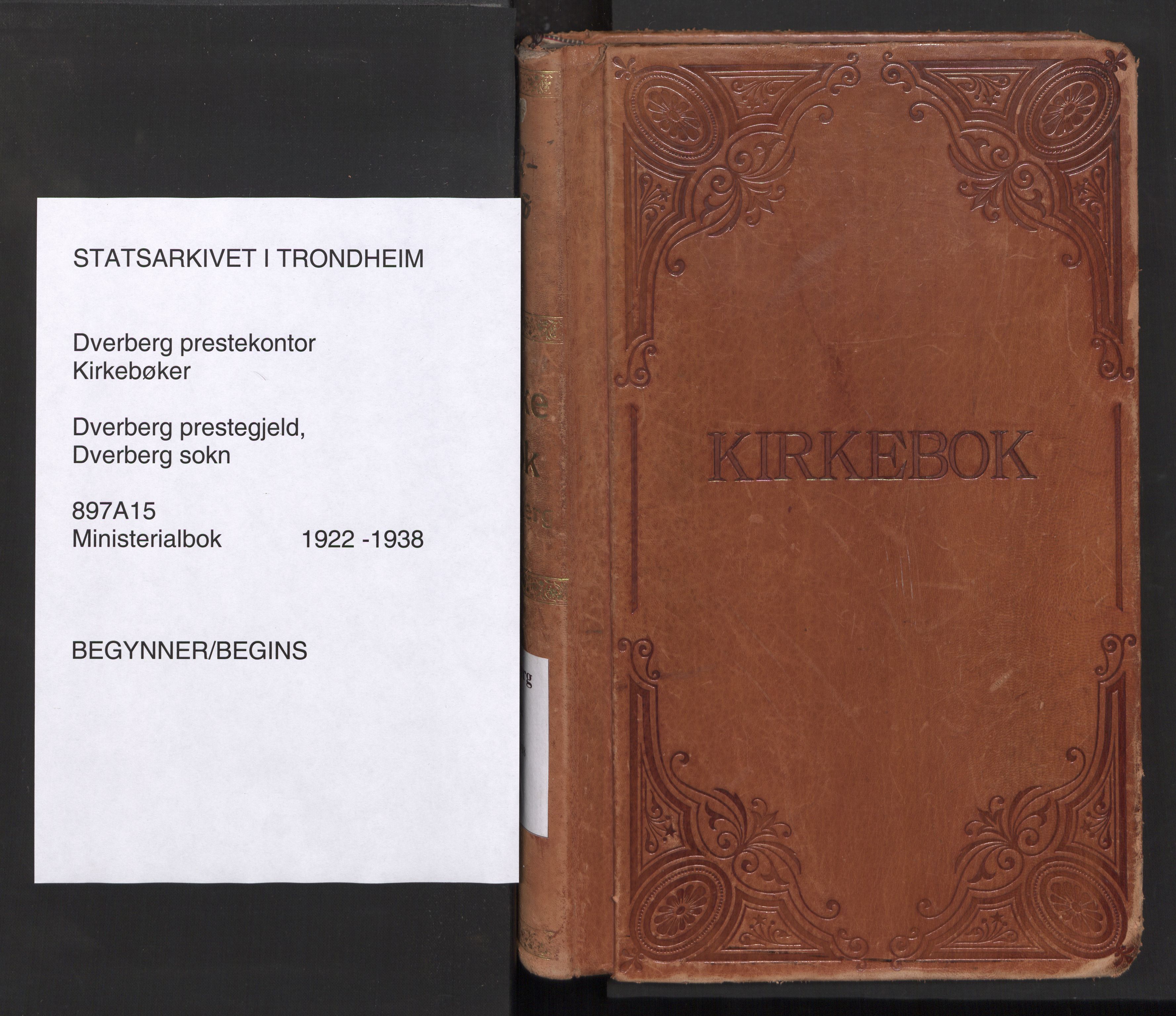 Ministerialprotokoller, klokkerbøker og fødselsregistre - Nordland, SAT/A-1459/897/L1408: Parish register (official) no. 897A15, 1922-1938