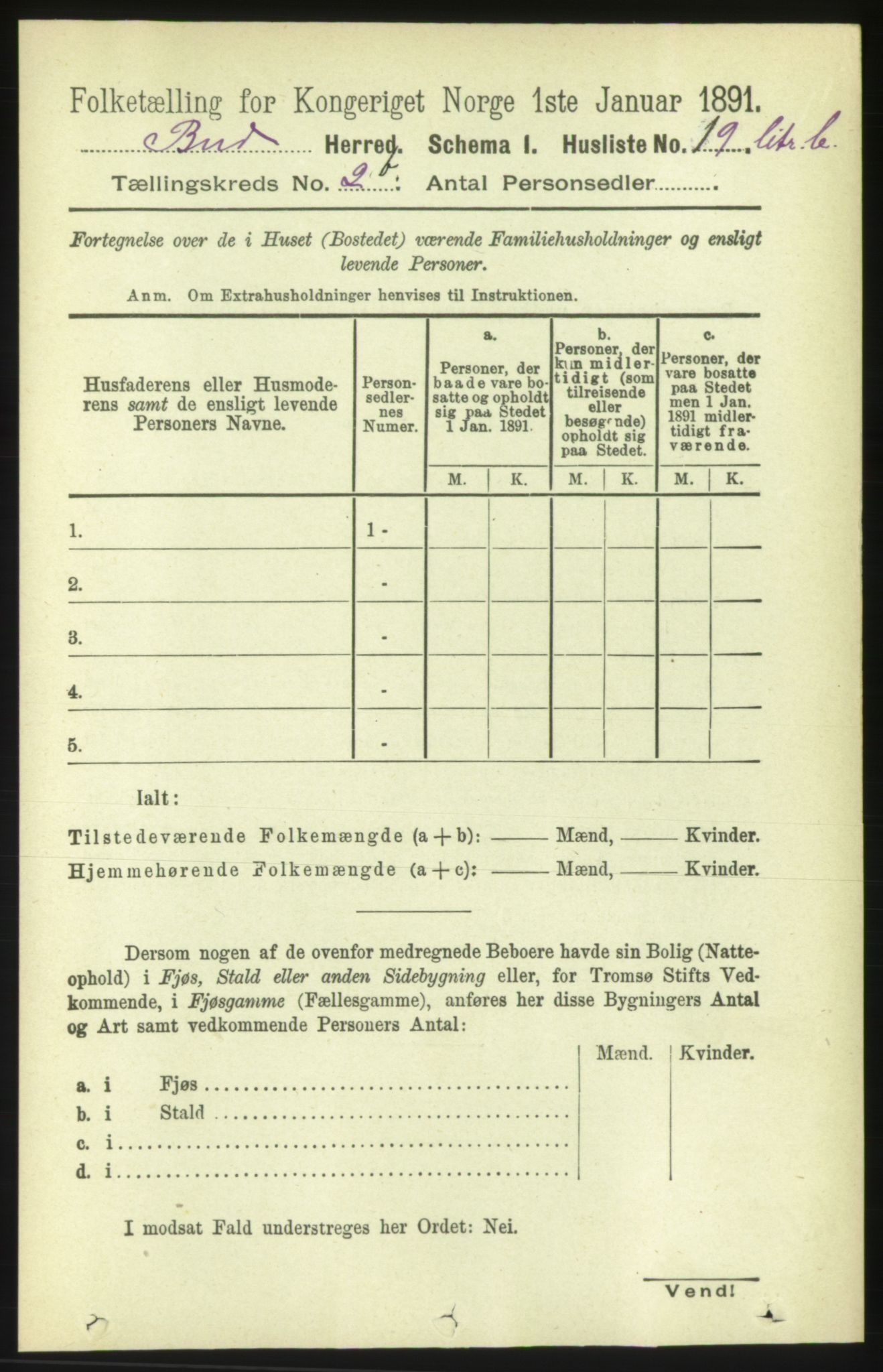 RA, 1891 census for 1549 Bud, 1891, p. 1215