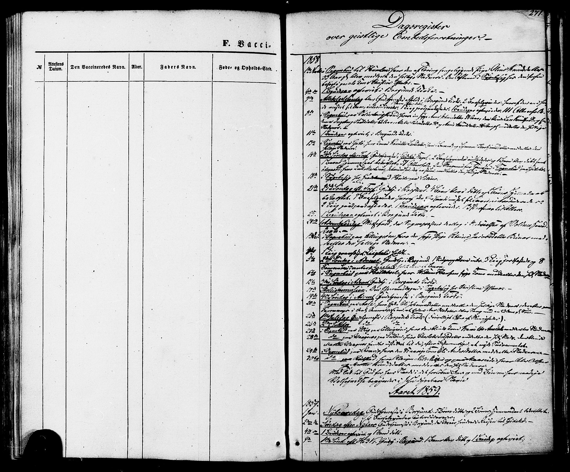 Ministerialprotokoller, klokkerbøker og fødselsregistre - Møre og Romsdal, SAT/A-1454/528/L0398: Parish register (official) no. 528A09, 1858-1864, p. 271