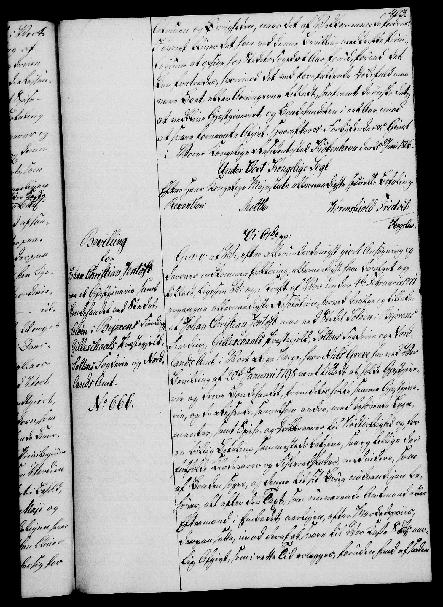 Rentekammeret, Kammerkanselliet, AV/RA-EA-3111/G/Gg/Gga/L0018: Norsk ekspedisjonsprotokoll med register (merket RK 53.18), 1804-1806, p. 403