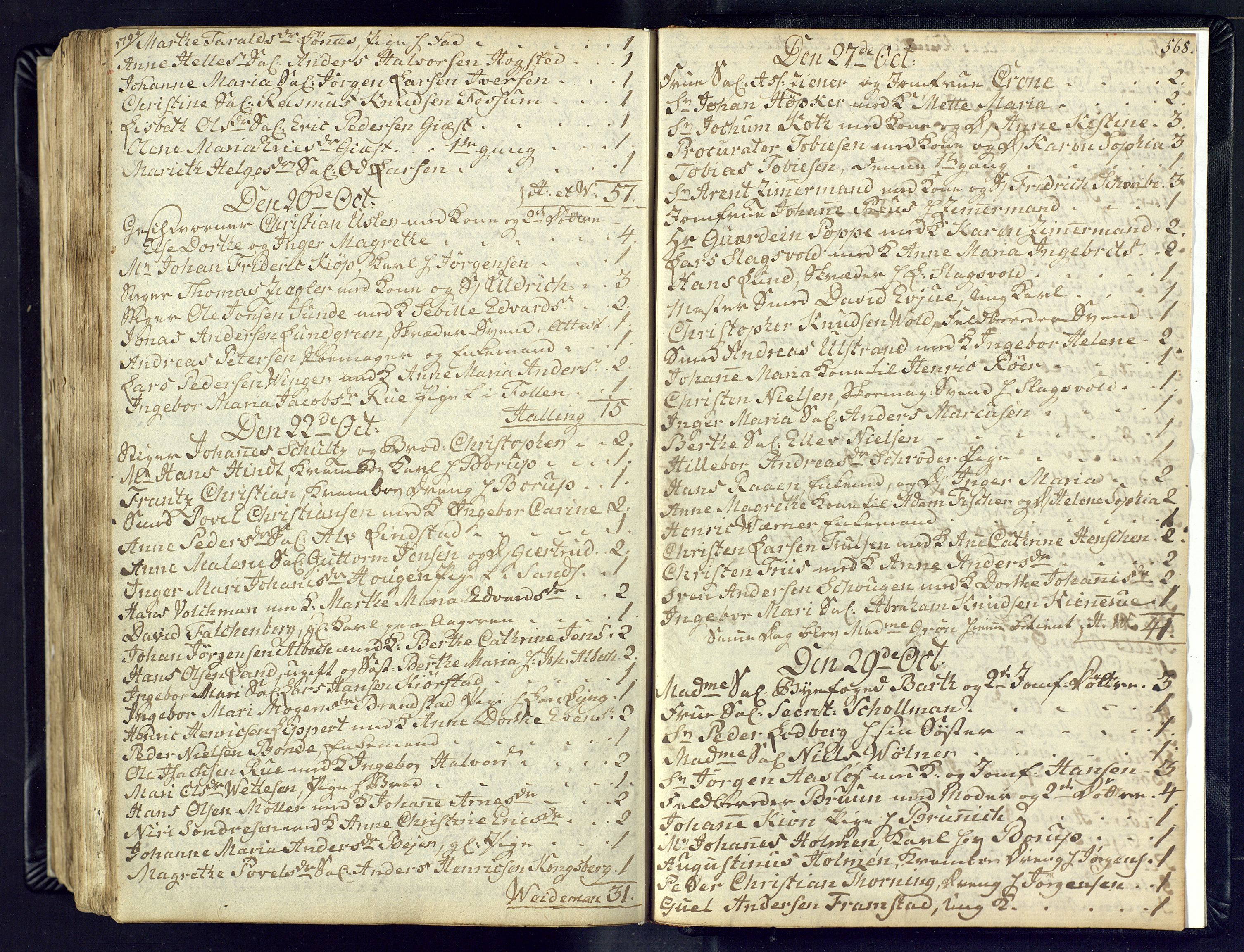 Kongsberg kirkebøker, AV/SAKO-A-22/M/Ma/L0011: Communicants register no. 11, 1788-1795, p. 568