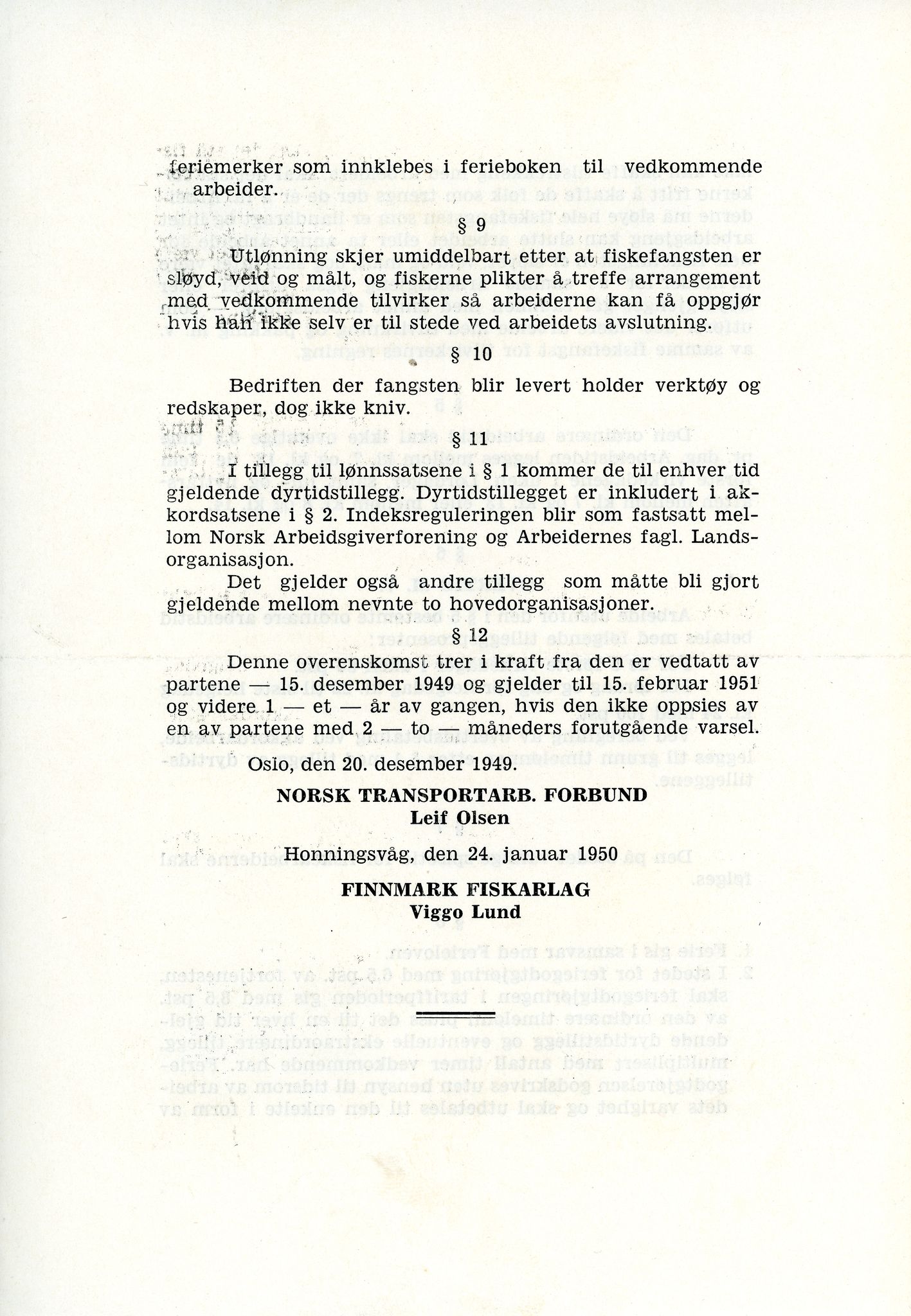 Vardø Fiskersamvirkelag, VAMU/A-0037/D/Da/L0007: Korrespondanse St-Tr, 1947-1950