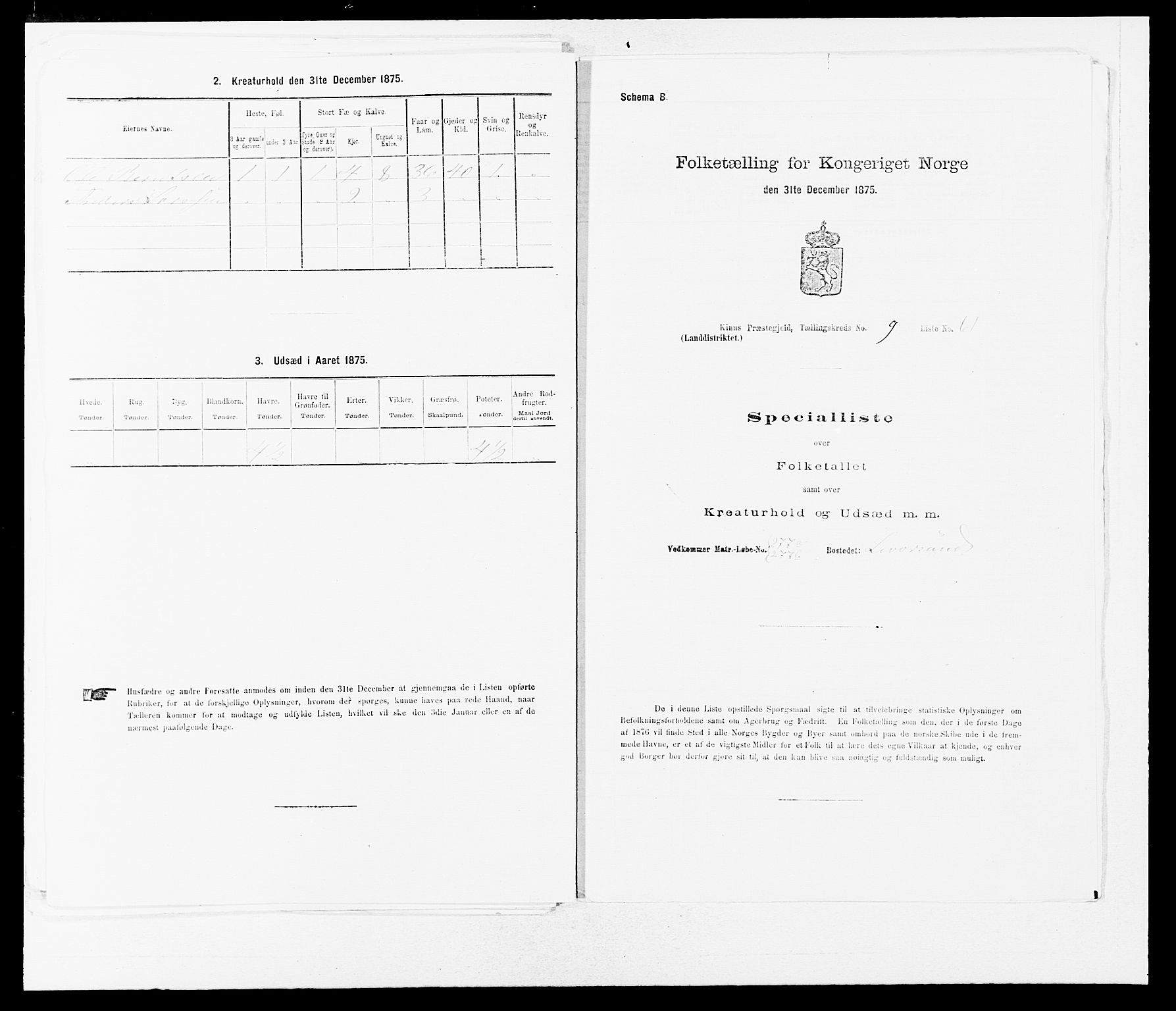 SAB, 1875 census for 1437L Kinn/Kinn og Svanøy, 1875, p. 1059