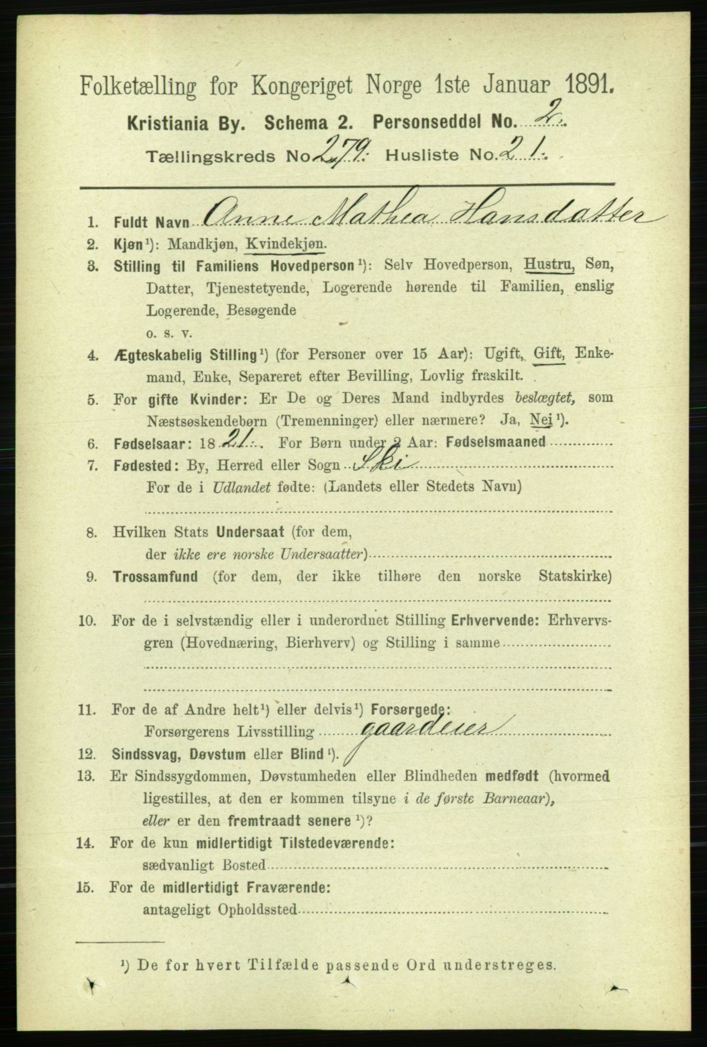 RA, 1891 census for 0301 Kristiania, 1891, p. 169861