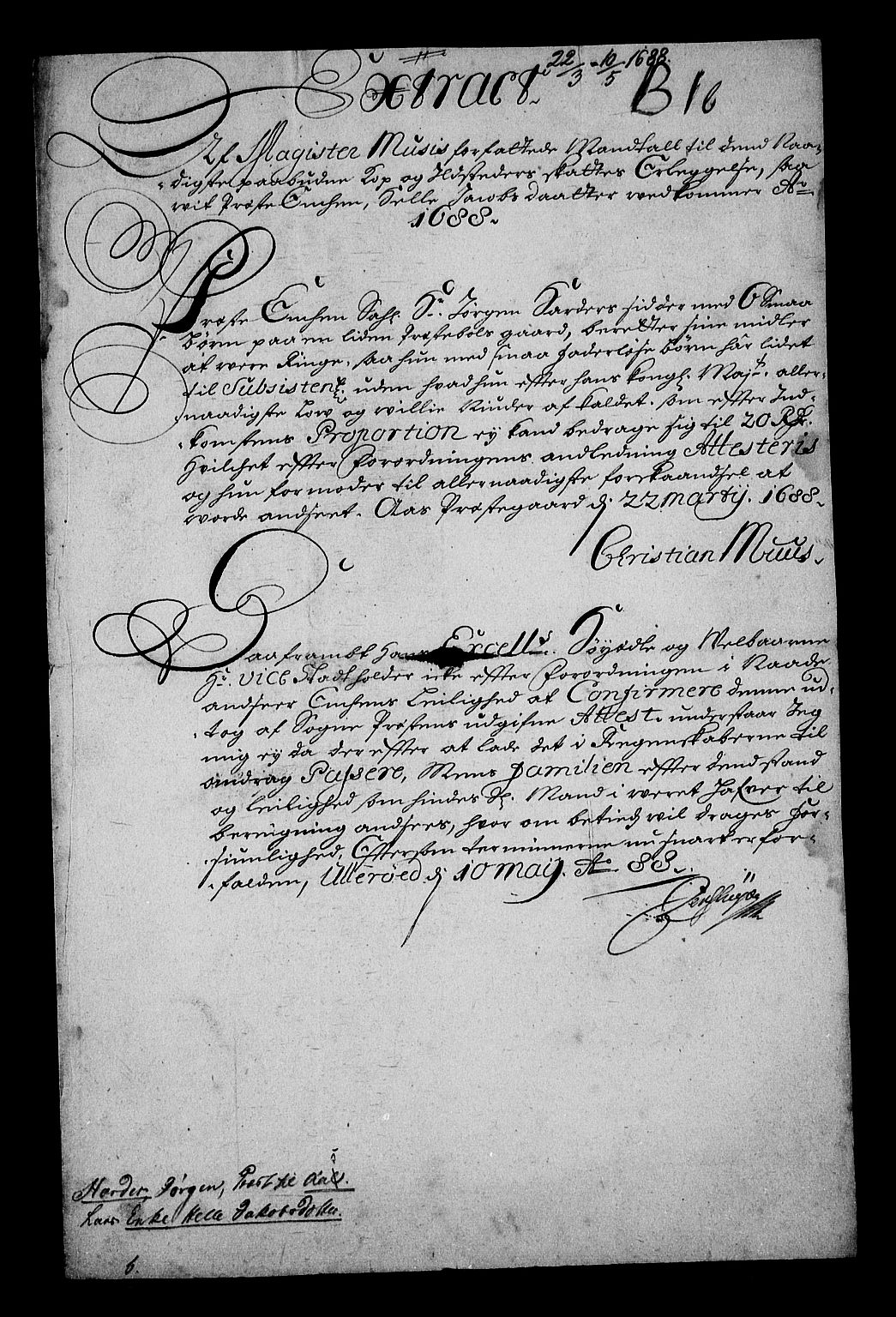 Stattholderembetet 1572-1771, RA/EA-2870/Af/L0002: Avskrifter av vedlegg til originale supplikker, nummerert i samsvar med supplikkbøkene, 1687-1689, p. 147