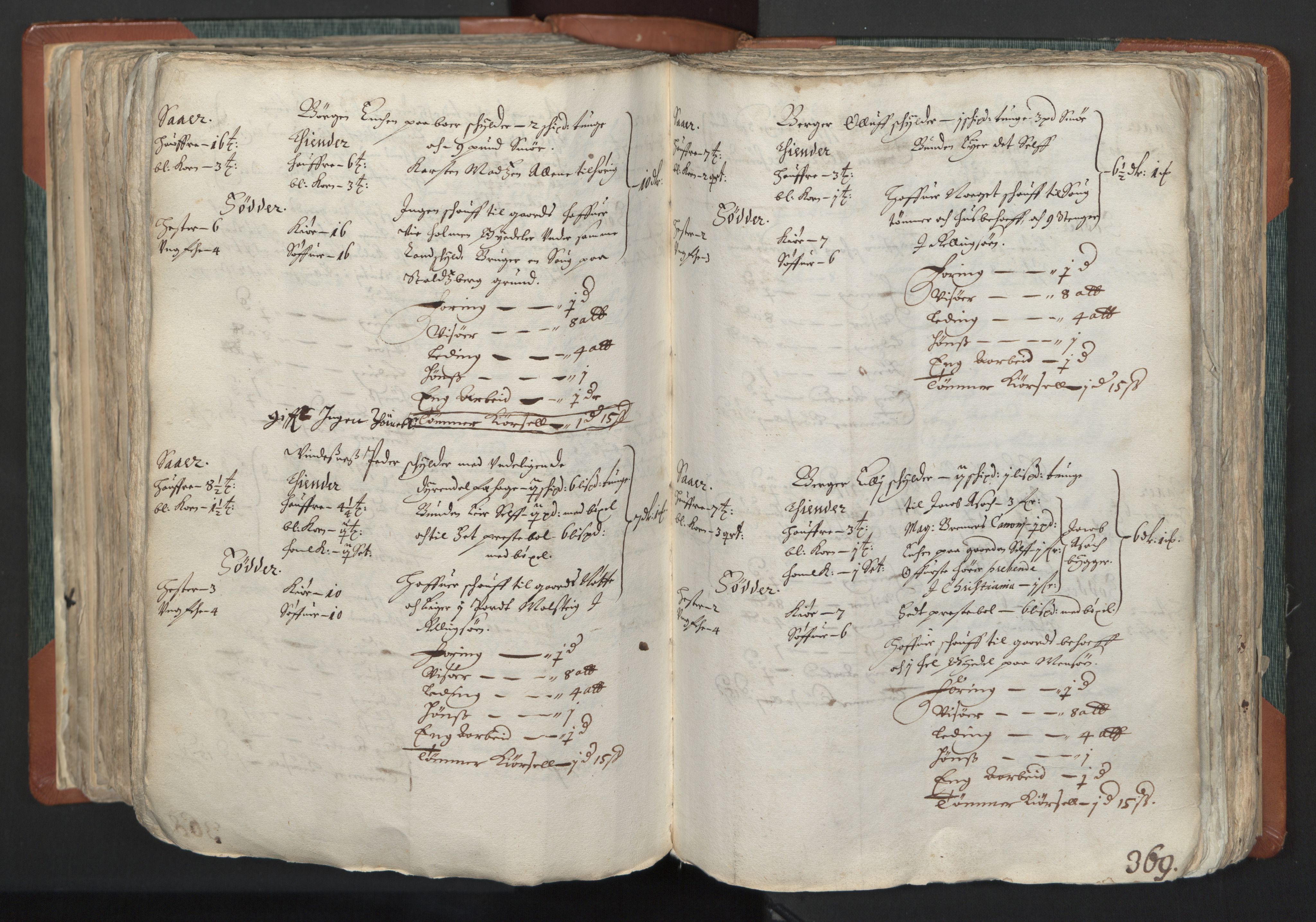 Rentekammeret inntil 1814, Realistisk ordnet avdeling, AV/RA-EA-4070/L/L0004: Kristiania lagdømme. Alminnelig jordebok med skatteligning for Aker, Øvre Romerike og Nedre Romerike fogderier., 1661, p. 368b-369a