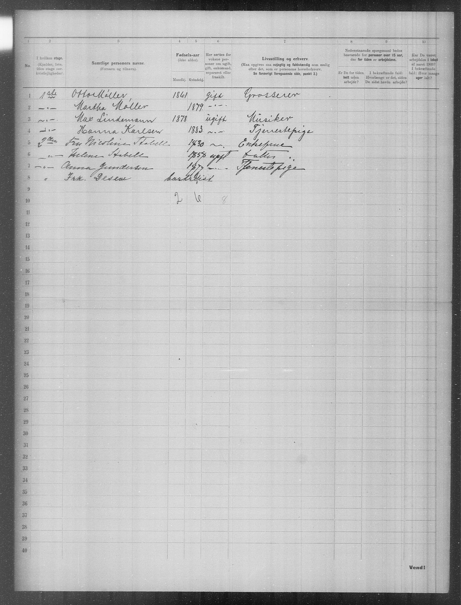 OBA, Municipal Census 1903 for Kristiania, 1903, p. 813