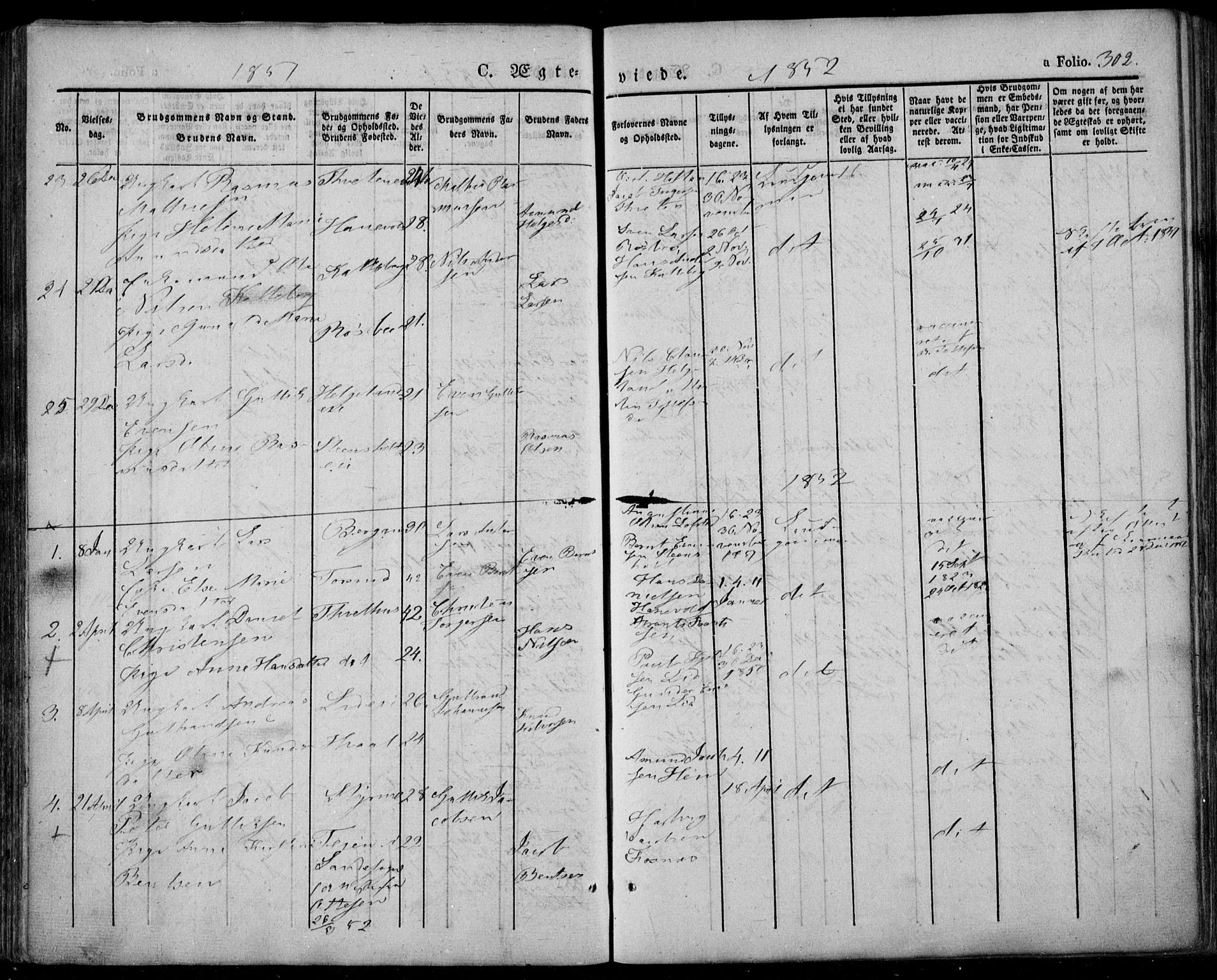 Lardal kirkebøker, SAKO/A-350/F/Fa/L0006: Parish register (official) no. I 6, 1835-1860, p. 302