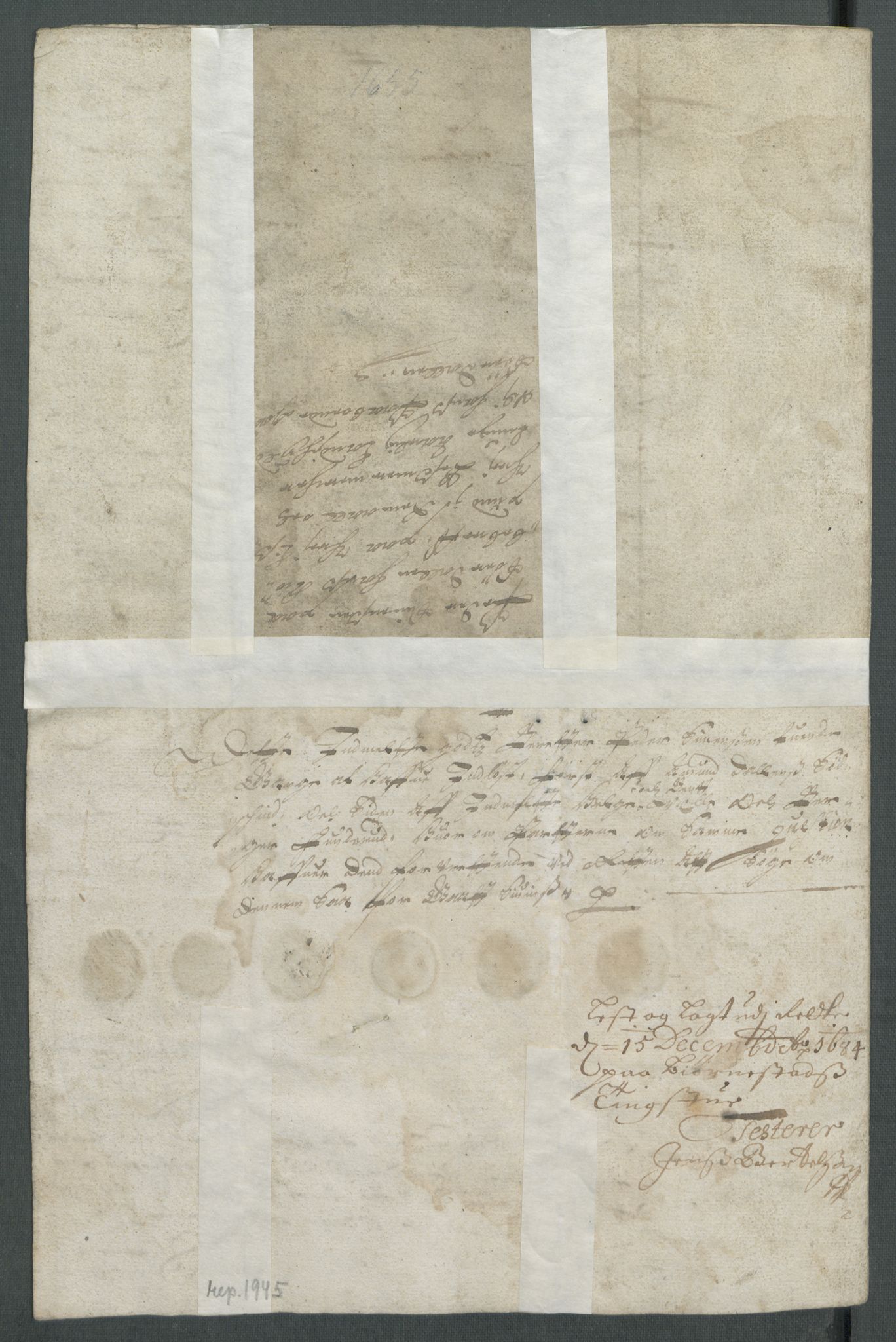 Riksarkivets diplomsamling, AV/RA-EA-5965/F02/L0166: Dokumenter, 1654-1656, p. 167