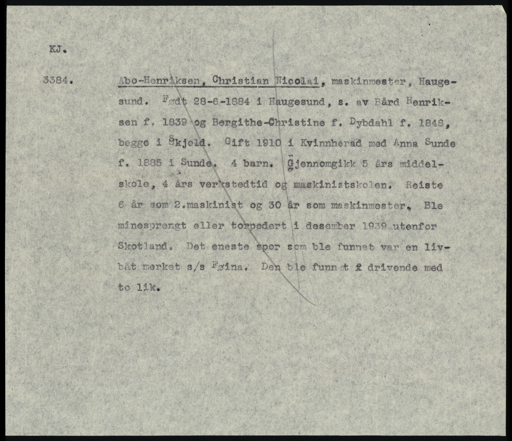 Sosialdepartementet, Våre Falne, RA/S-1708/E/Ee/L0025: Personmapper: Abelsen 01 - Amundsen, H. 65, 1945-1951, p. 47