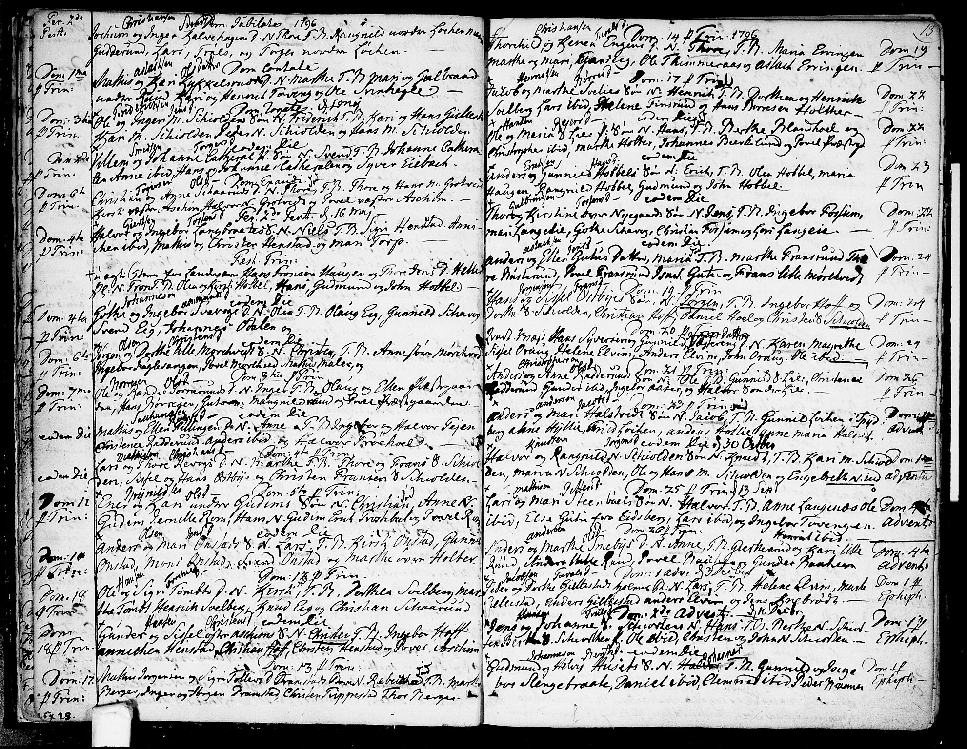 Askim prestekontor Kirkebøker, SAO/A-10900/F/Fa/L0003: Parish register (official) no. 3, 1790-1816, p. 13
