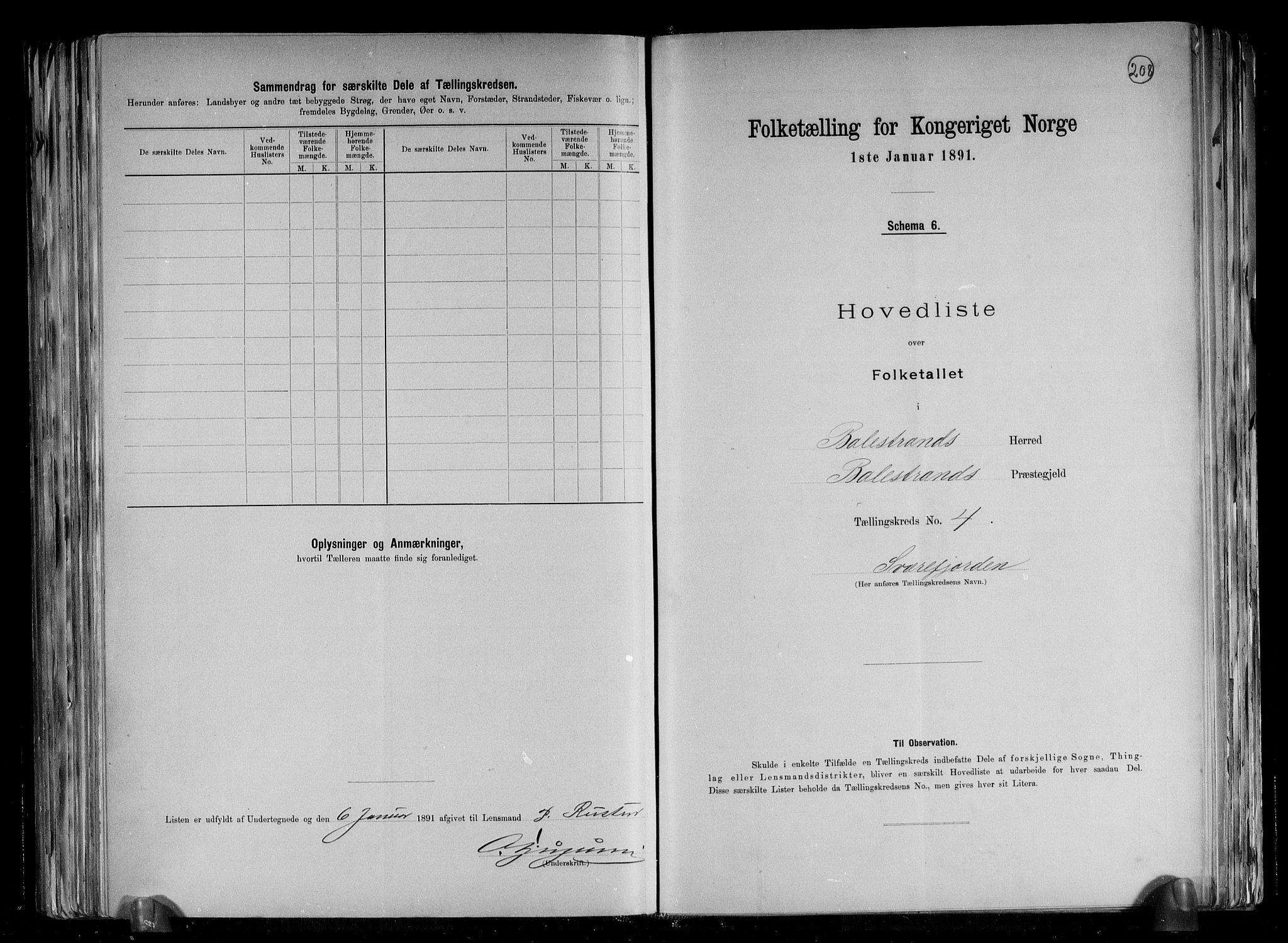 RA, 1891 census for 1418 Balestrand, 1891, p. 11