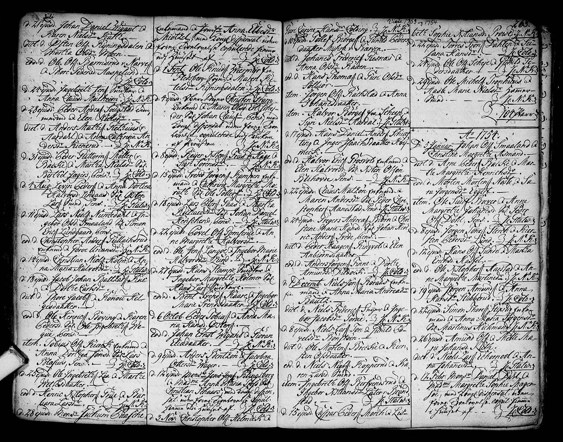 Kongsberg kirkebøker, SAKO/A-22/F/Fa/L0003: Parish register (official) no. I 3, 1744-1755, p. 263