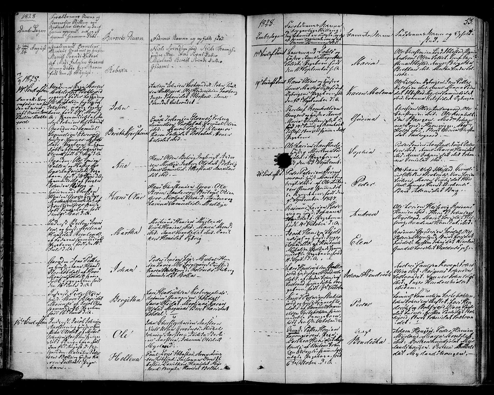 Ibestad sokneprestembete, SATØ/S-0077/H/Ha/Haa/L0005kirke: Parish register (official) no. 5, 1825-1836, p. 53