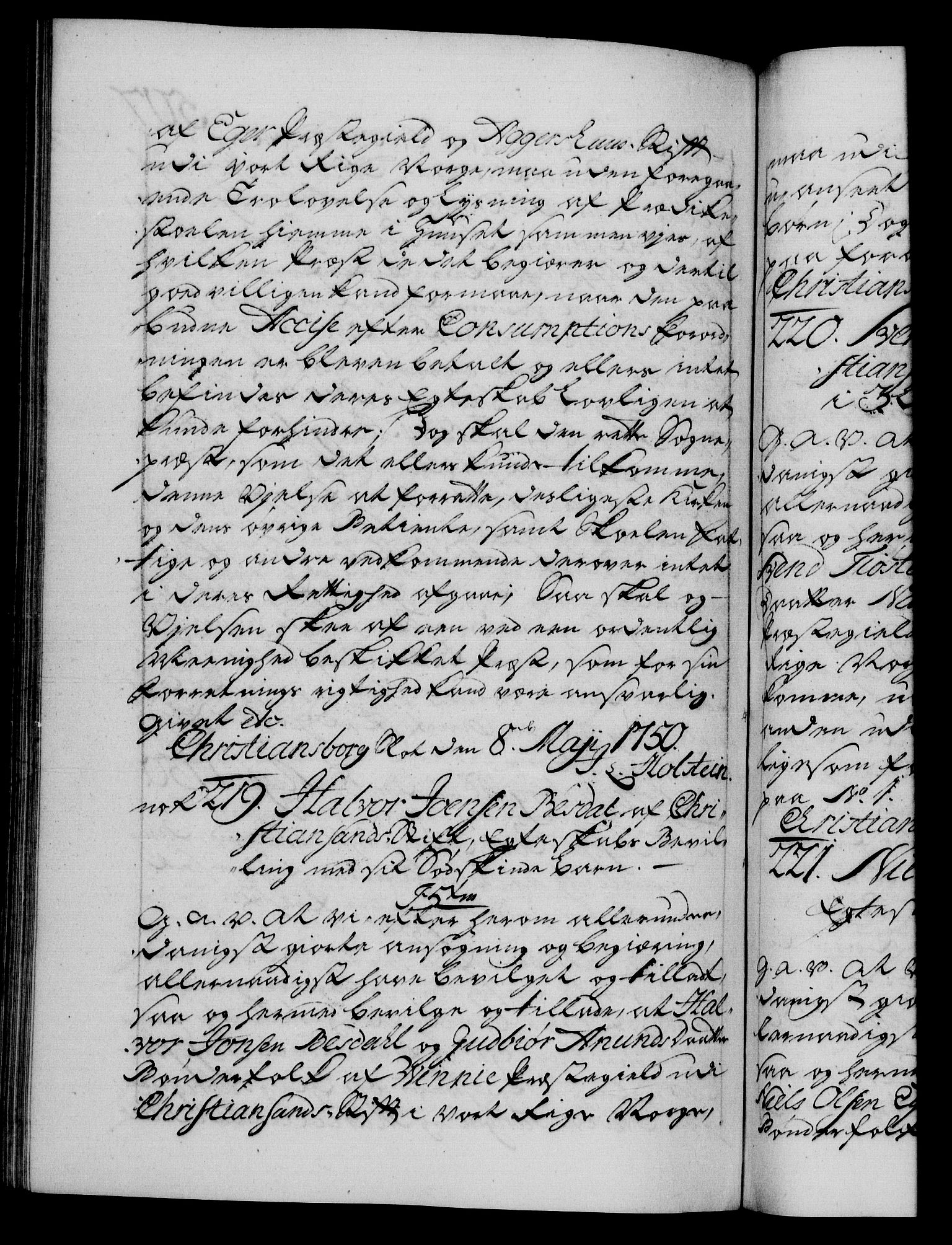 Danske Kanselli 1572-1799, AV/RA-EA-3023/F/Fc/Fca/Fcaa/L0036: Norske registre, 1749-1750, p. 507b