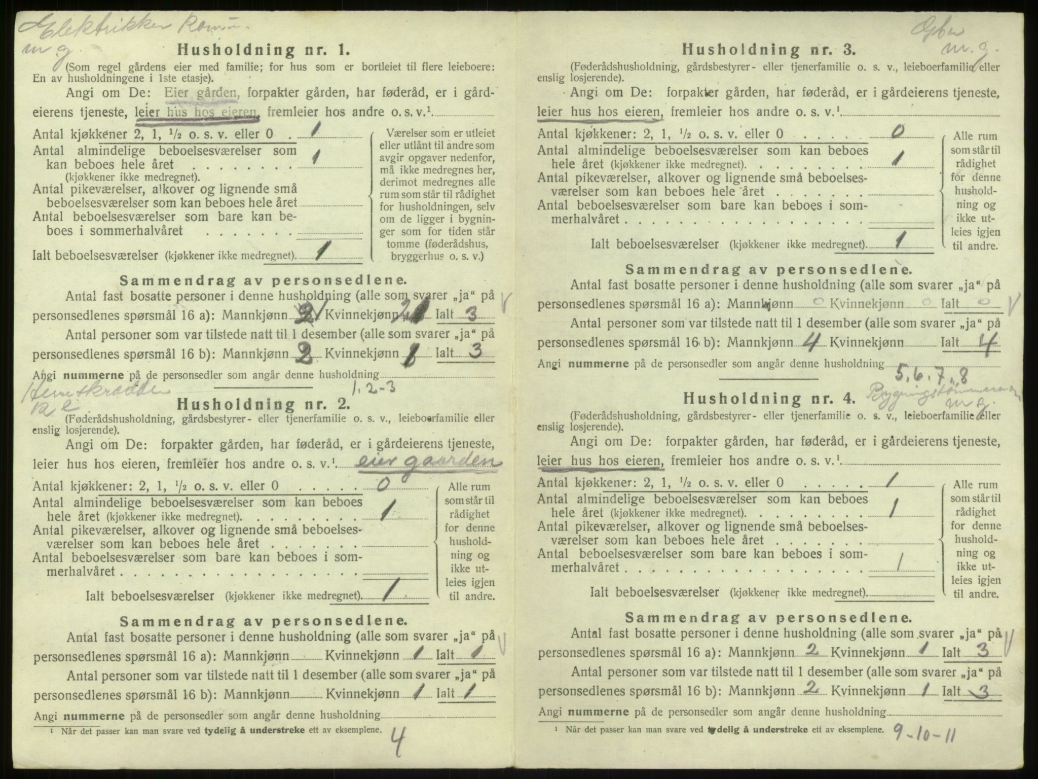 SAB, 1920 census for Hosanger, 1920, p. 321