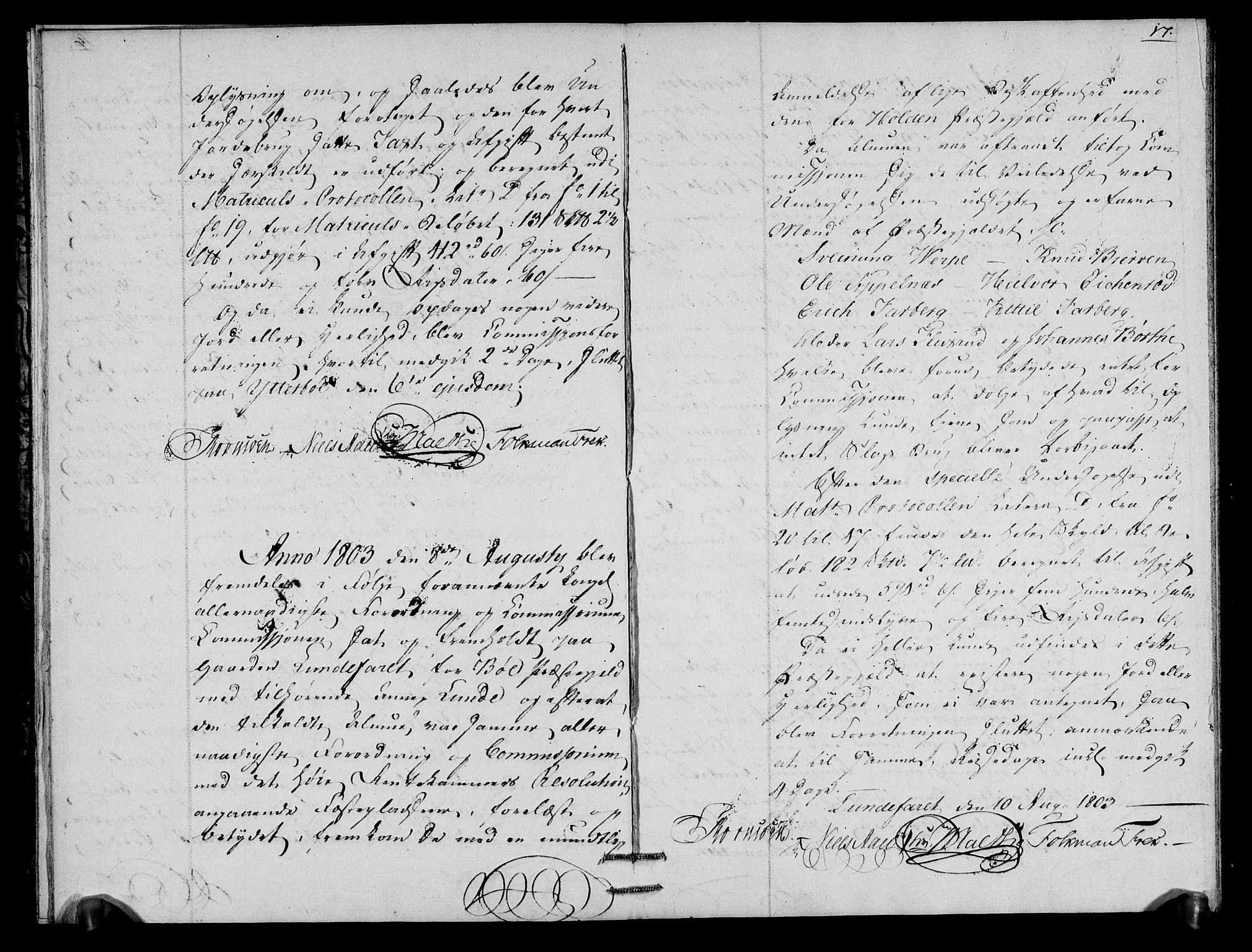 Rentekammeret inntil 1814, Realistisk ordnet avdeling, AV/RA-EA-4070/N/Ne/Nea/L0067: Nedre Telemarken og Bamble fogderi. Deliberasjonsprotokoll, 1803, p. 17
