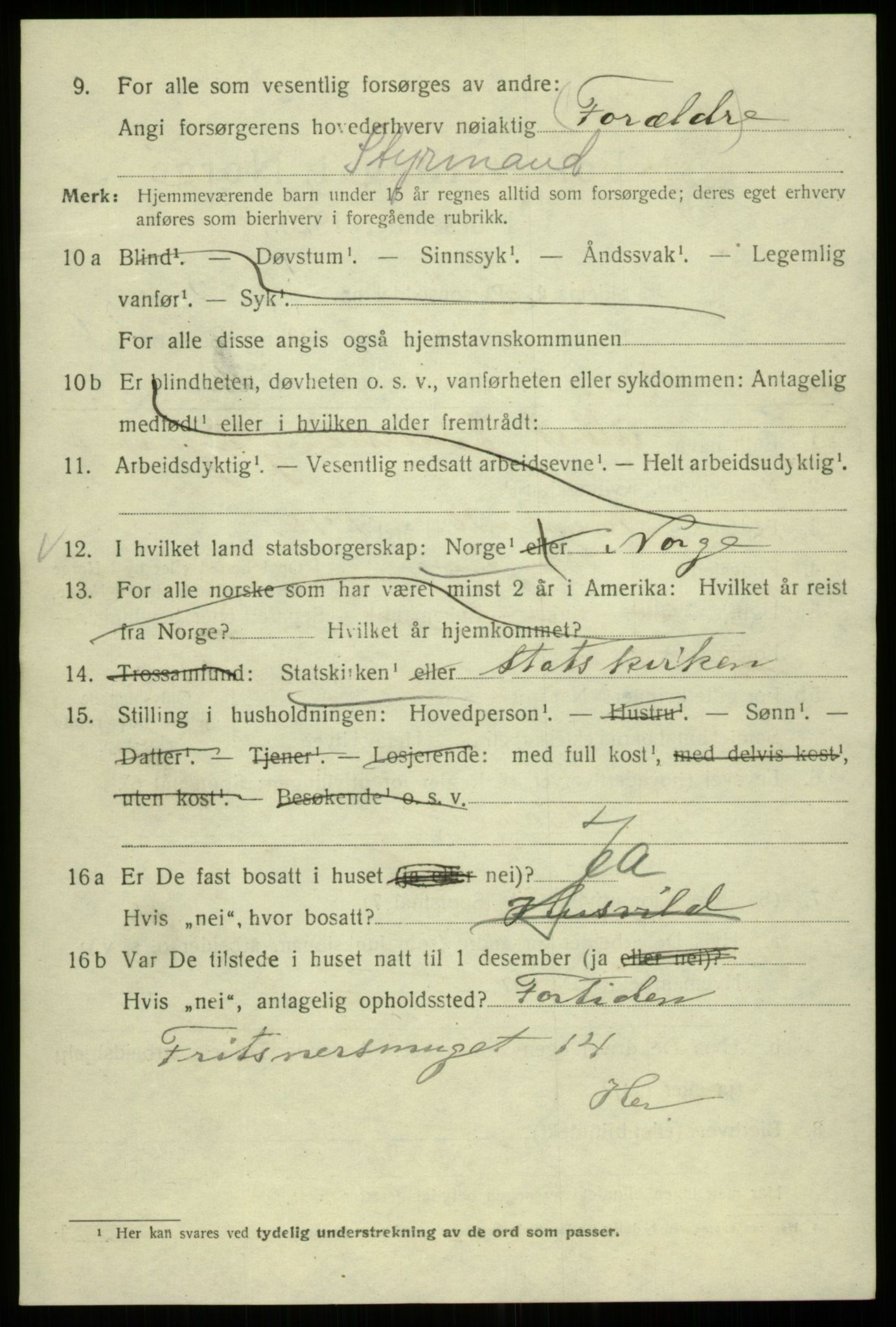 SAB, 1920 census for Bergen, 1920, p. 94724