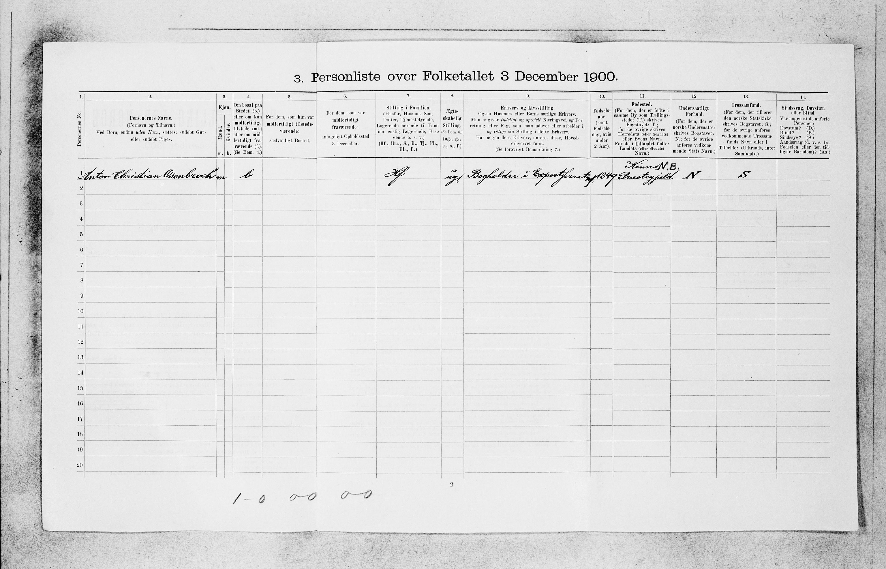 SAB, 1900 census for Bergen, 1900, p. 22659