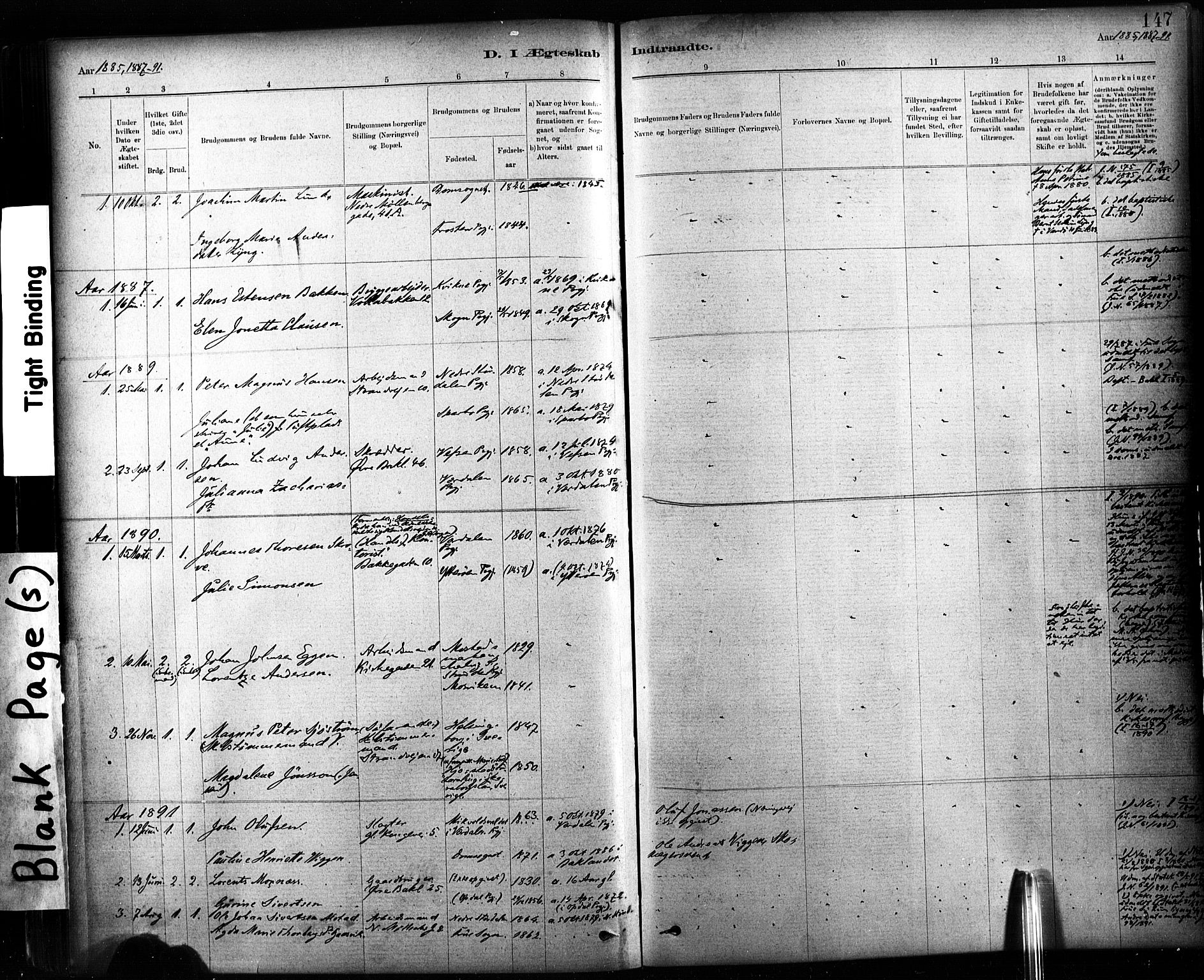 Ministerialprotokoller, klokkerbøker og fødselsregistre - Sør-Trøndelag, SAT/A-1456/604/L0189: Parish register (official) no. 604A10, 1878-1892, p. 147