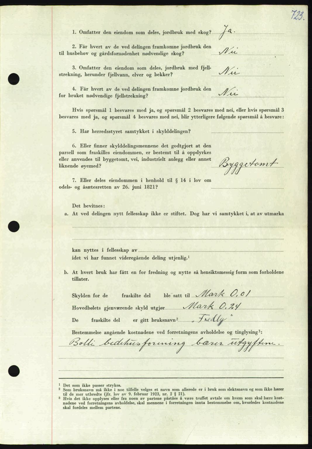 Nordmøre sorenskriveri, AV/SAT-A-4132/1/2/2Ca: Mortgage book no. A105, 1947-1947, Diary no: : 1811/1947