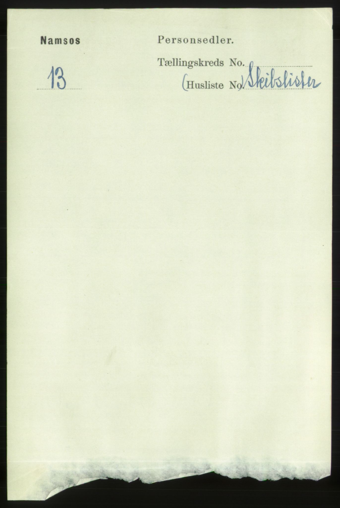 RA, 1891 census for 1703 Namsos, 1891, p. 1945