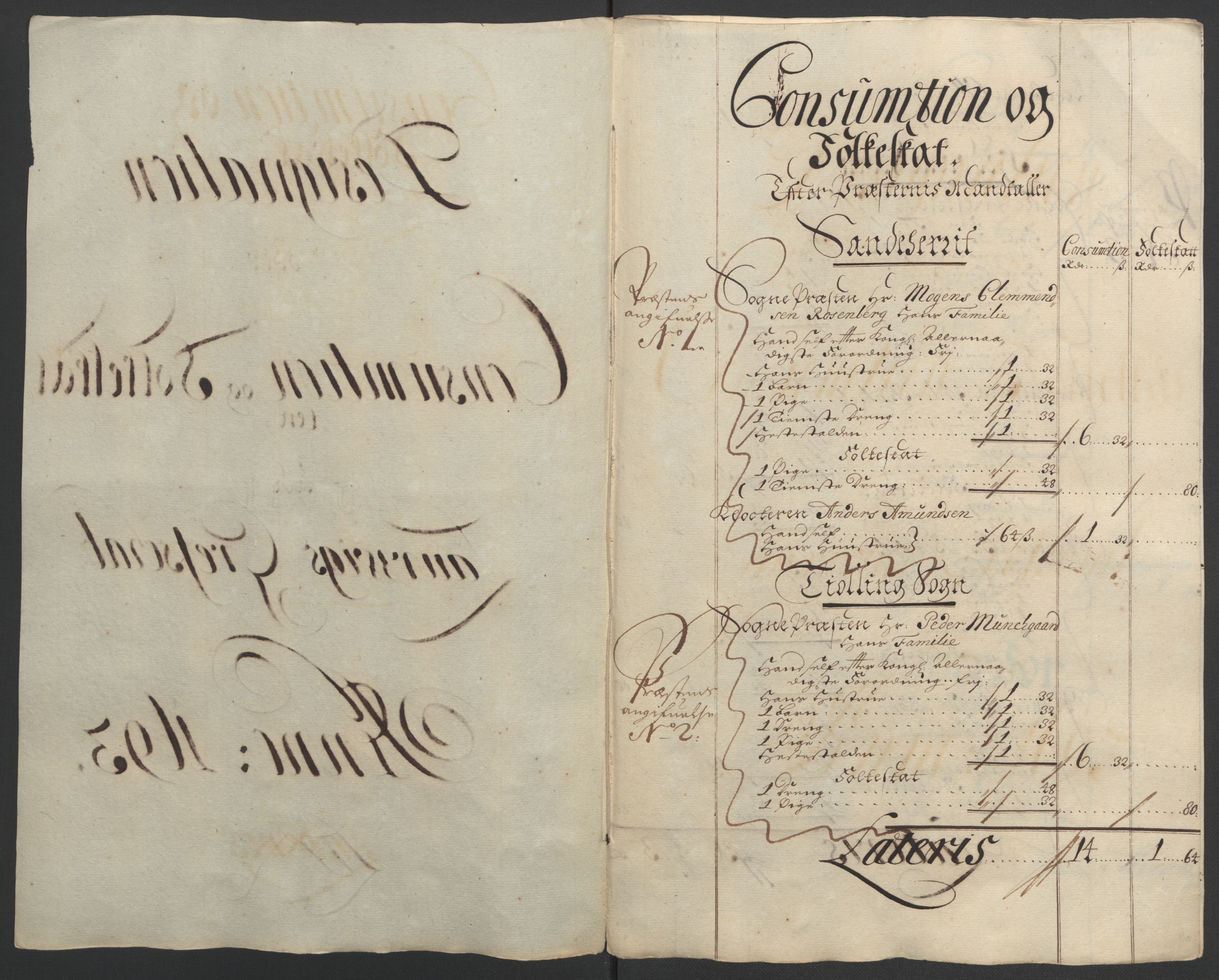 Rentekammeret inntil 1814, Reviderte regnskaper, Fogderegnskap, RA/EA-4092/R33/L1974: Fogderegnskap Larvik grevskap, 1693-1695, p. 46
