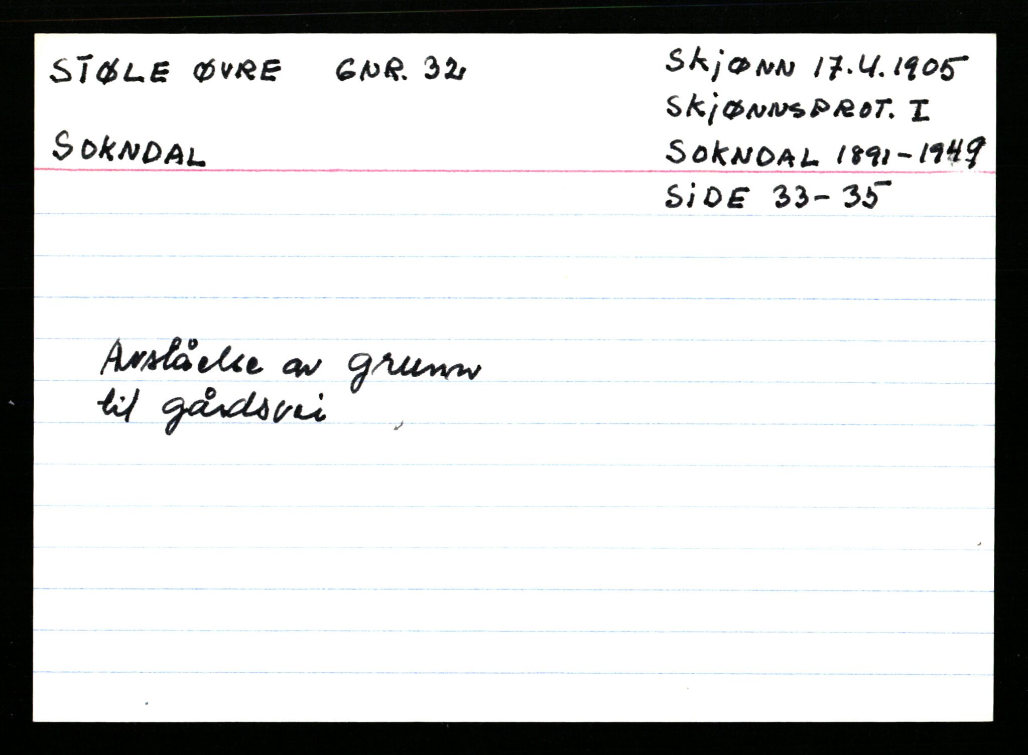 Statsarkivet i Stavanger, AV/SAST-A-101971/03/Y/Ym/L0056: Åstedskort sortert etter gårdsnavn: Stokkeland - Sund, 1600-1950, p. 547