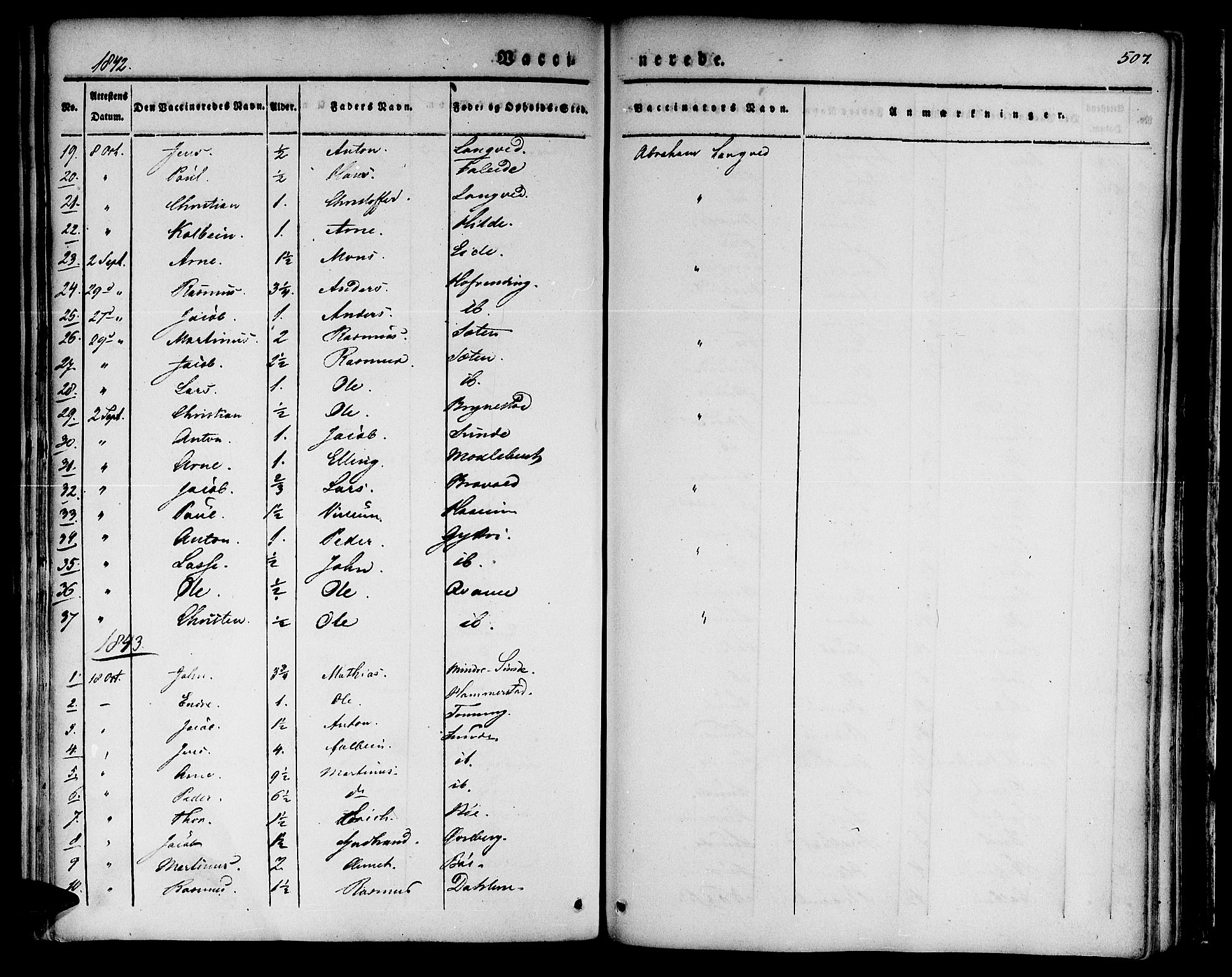 Innvik sokneprestembete, AV/SAB-A-80501: Parish register (official) no. A 4II, 1832-1846, p. 507