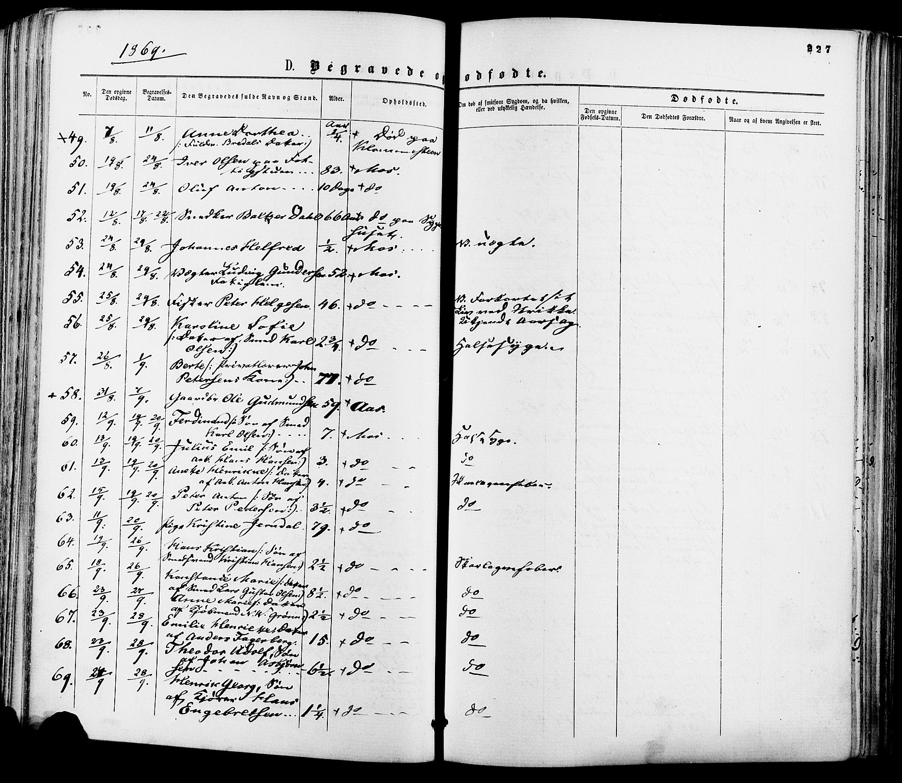 Moss prestekontor Kirkebøker, SAO/A-2003/F/Fa/L0009: Parish register (official) no. I 9, 1861-1869, p. 227