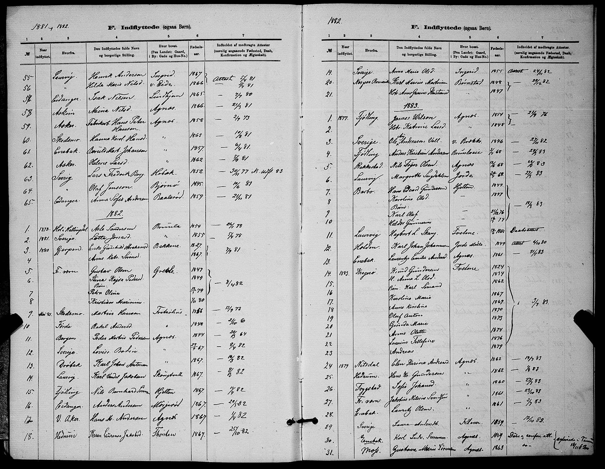 Brunlanes kirkebøker, AV/SAKO-A-342/G/Ga/L0003: Parish register (copy) no. I 3, 1877-1898