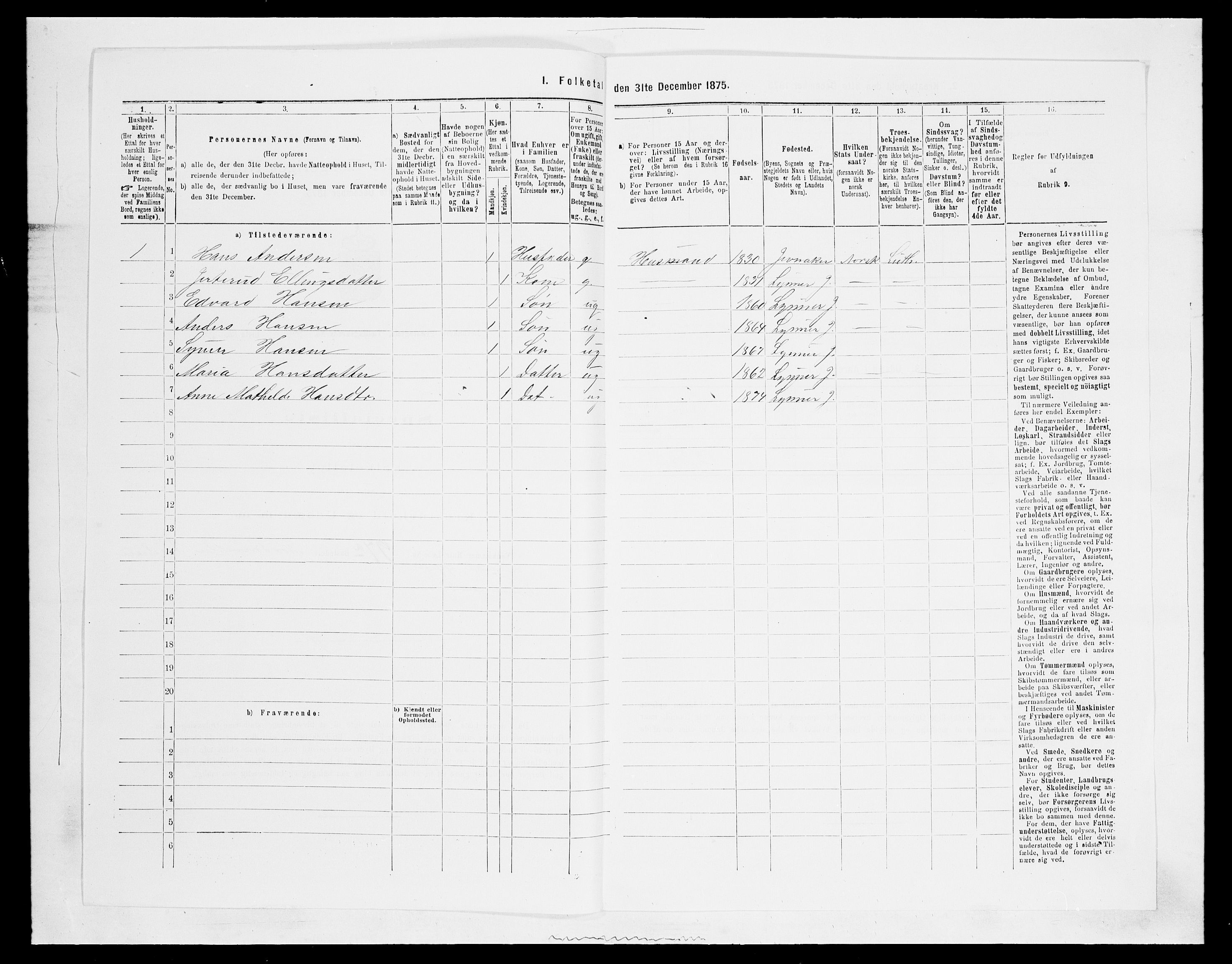 SAH, 1875 census for 0532P Jevnaker, 1875, p. 620