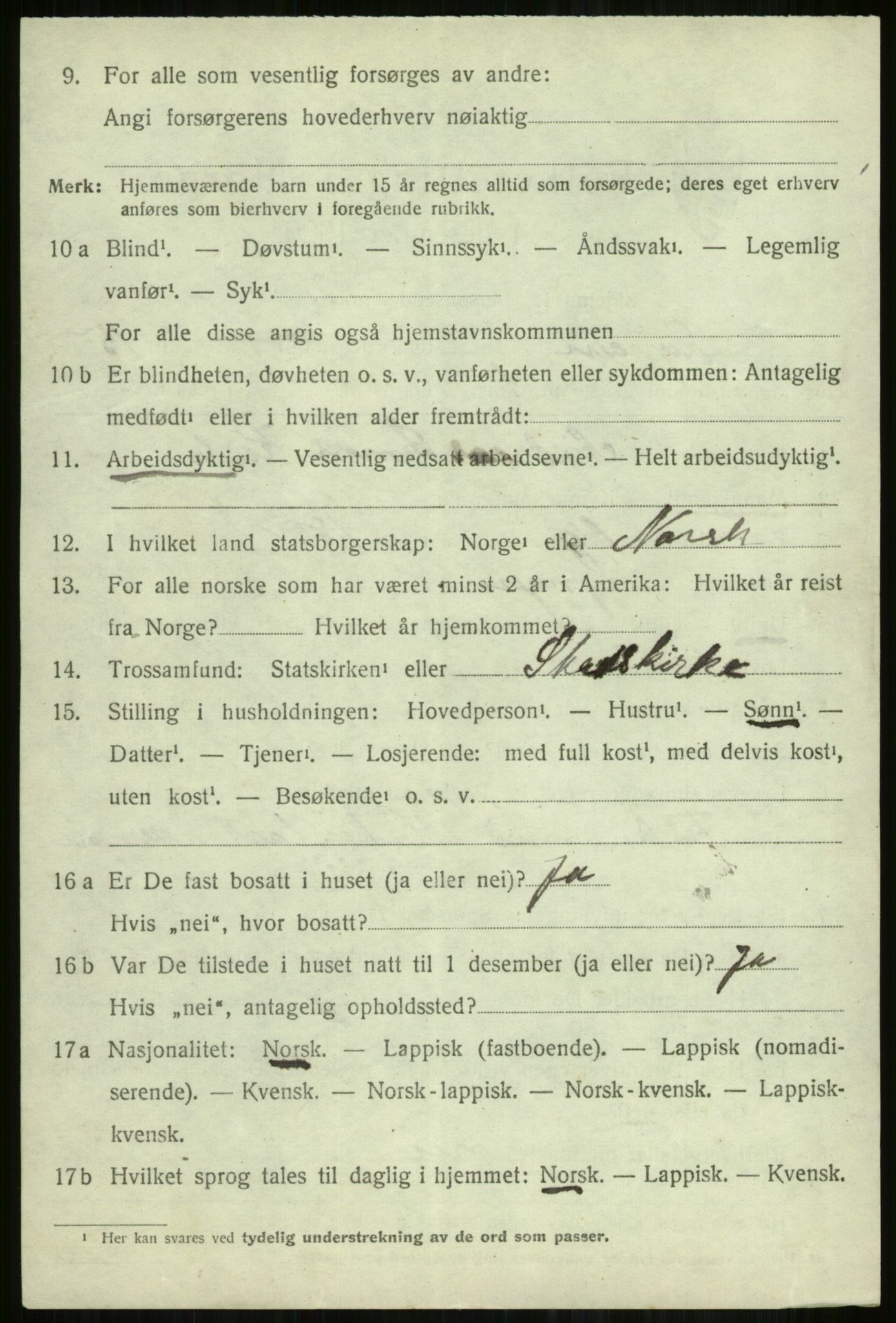 SATØ, 1920 census for Lyngen, 1920, p. 12858