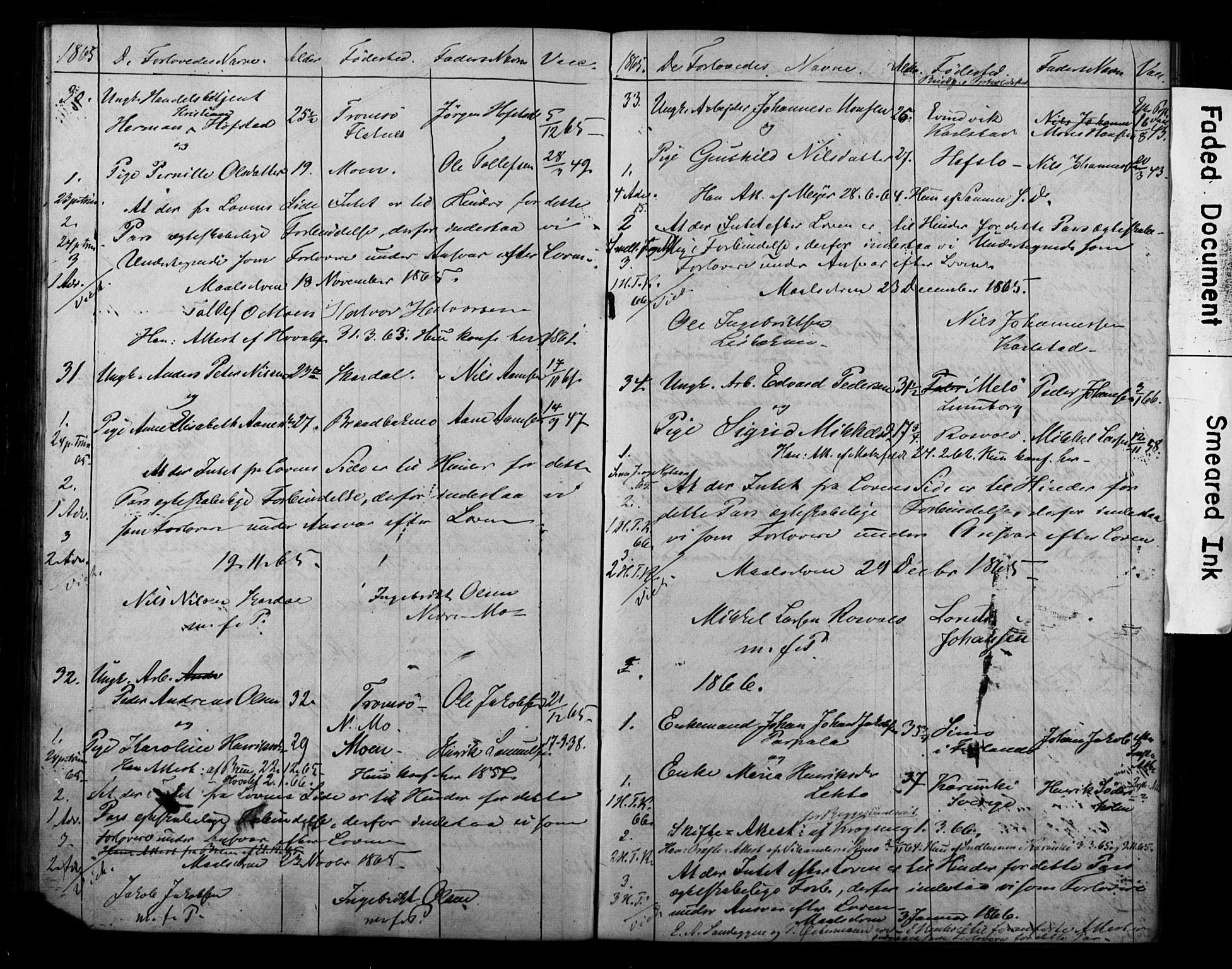 Målselv sokneprestembete, AV/SATØ-S-1311/I/Id/L0037: Banns register no. 37, 1853-1870