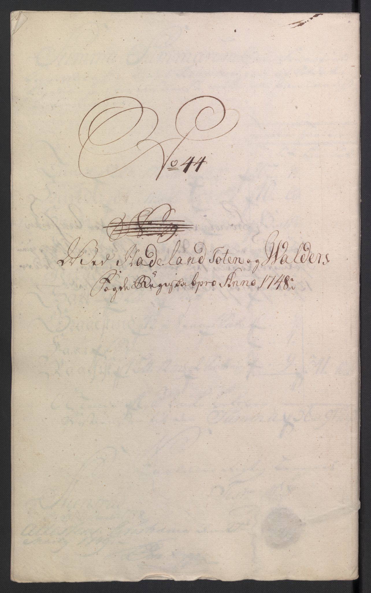 Rentekammeret inntil 1814, Reviderte regnskaper, Fogderegnskap, RA/EA-4092/R18/L1346: Fogderegnskap Hadeland, Toten og Valdres, 1747-1748, p. 450