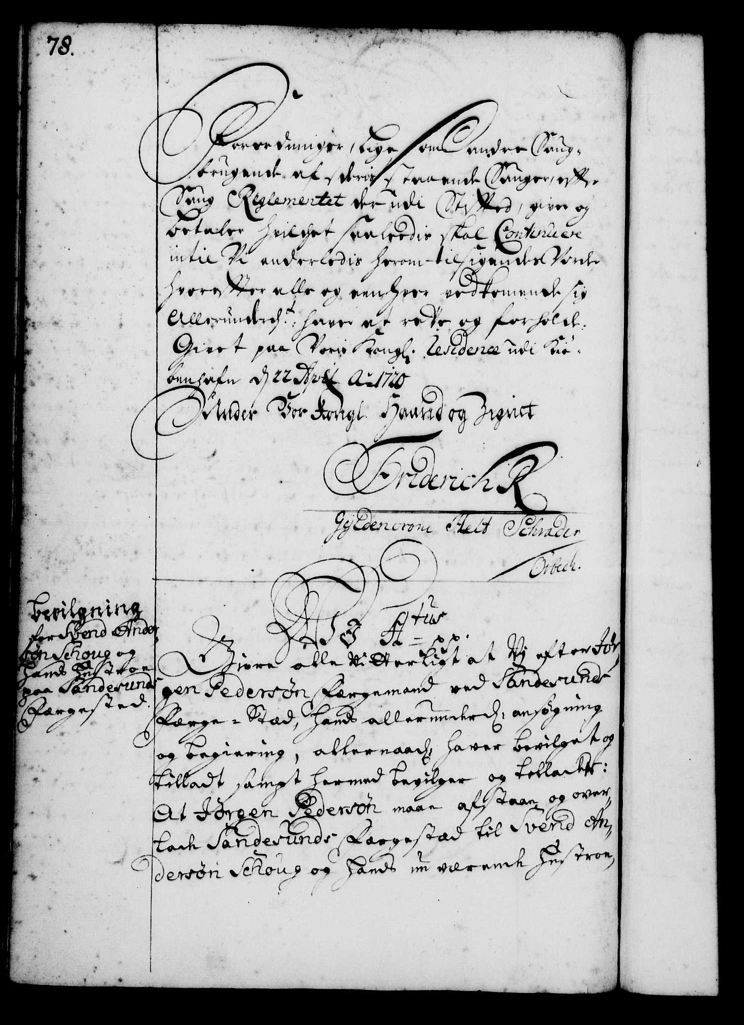 Rentekammeret, Kammerkanselliet, RA/EA-3111/G/Gg/Gga/L0001: Norsk ekspedisjonsprotokoll med register (merket RK 53.1), 1720-1723, p. 78