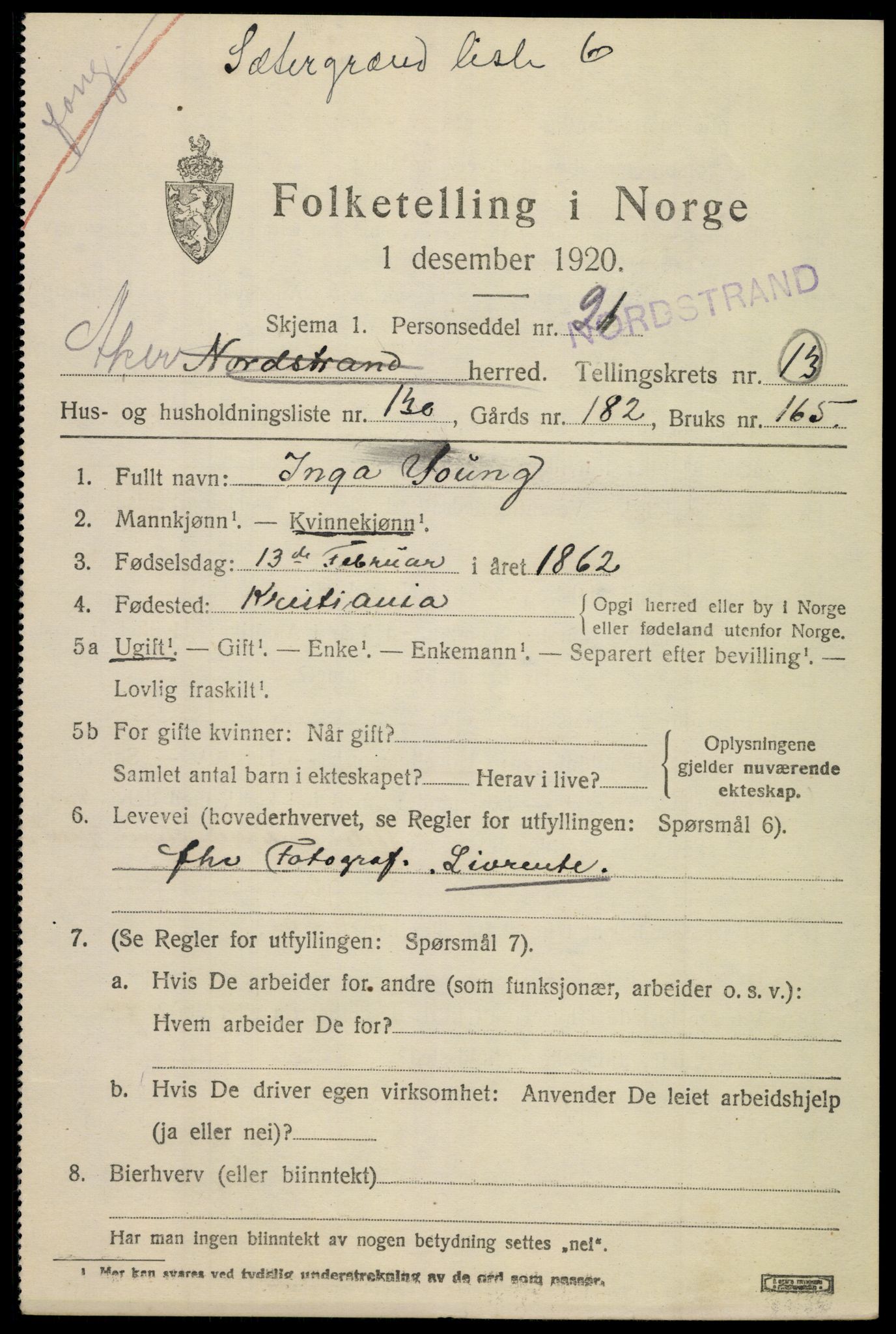 SAO, 1920 census for Aker, 1920, p. 80628