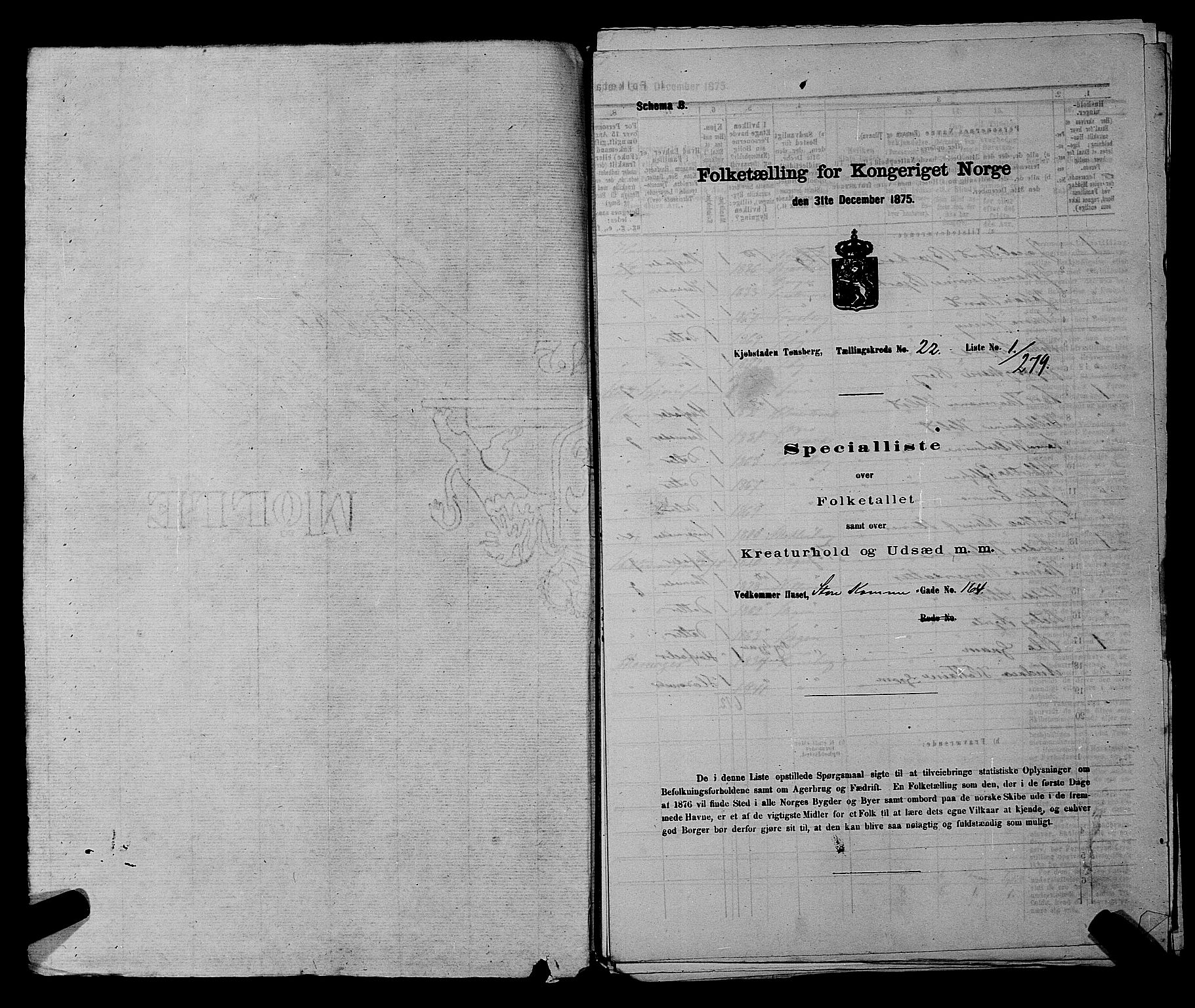 SAKO, 1875 census for 0705P Tønsberg, 1875, p. 688