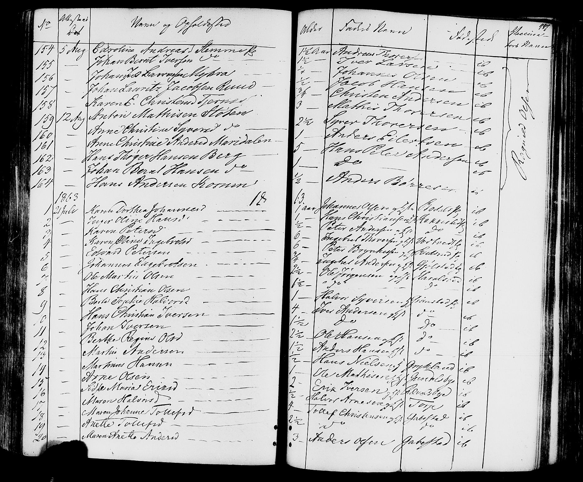Rakkestad prestekontor Kirkebøker, SAO/A-2008/F/Fa/L0011: Parish register (official) no. I 11, 1862-1877, p. 447