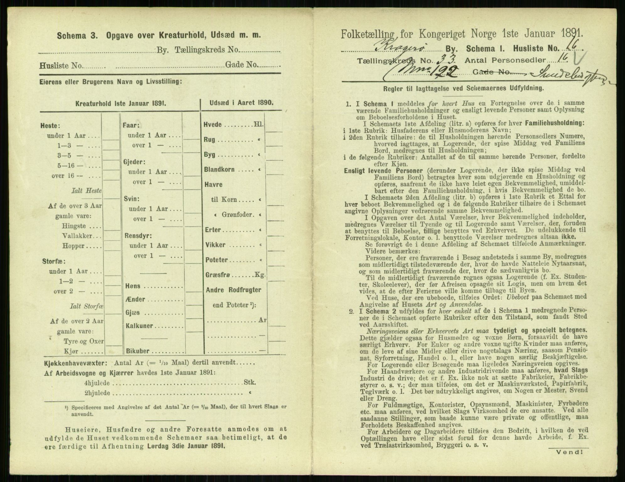 RA, 1891 census for 0801 Kragerø, 1891, p. 1228