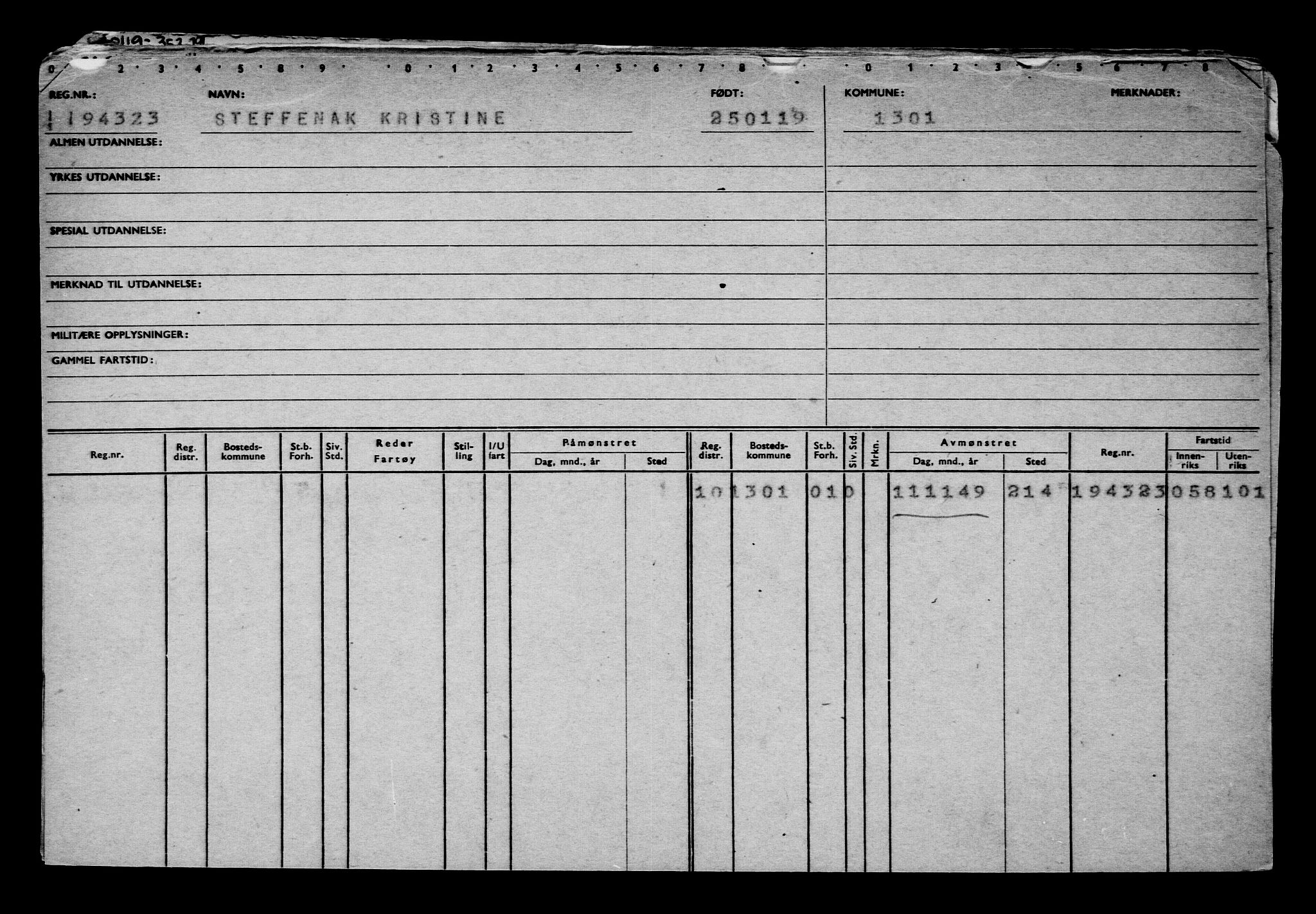 Direktoratet for sjømenn, AV/RA-S-3545/G/Gb/L0165: Hovedkort, 1918-1919, p. 713