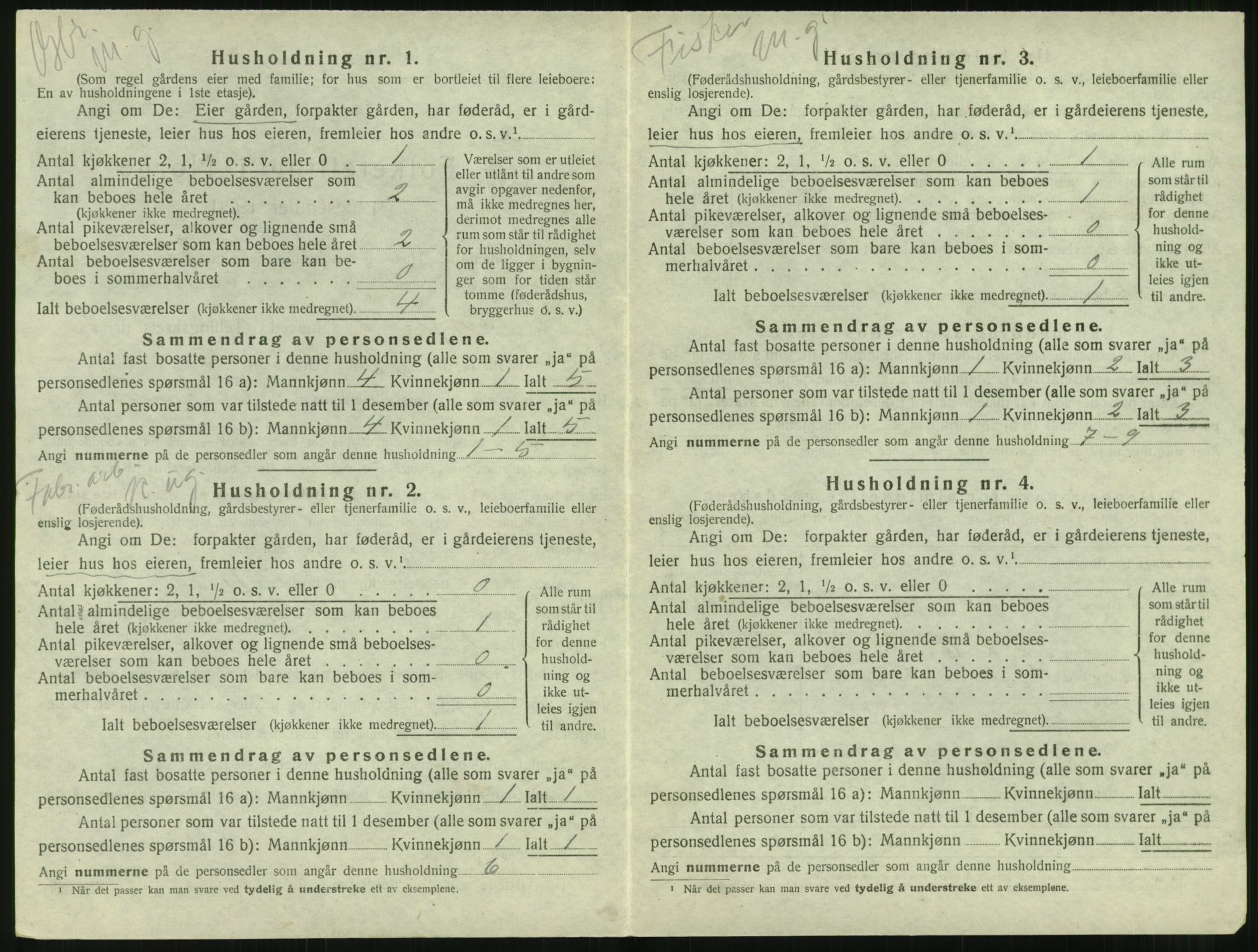 SAT, 1920 census for Borgund, 1920, p. 1475