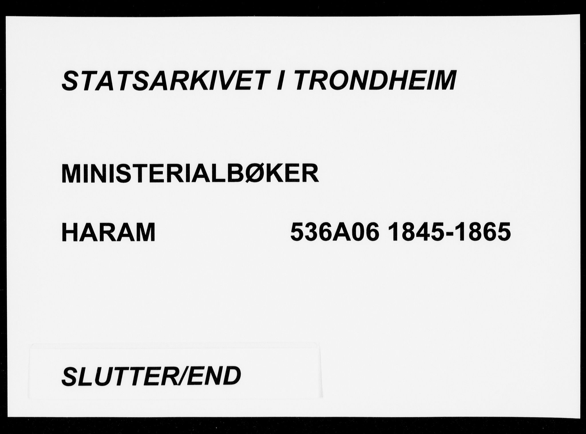 Ministerialprotokoller, klokkerbøker og fødselsregistre - Møre og Romsdal, AV/SAT-A-1454/536/L0497: Parish register (official) no. 536A06, 1845-1865