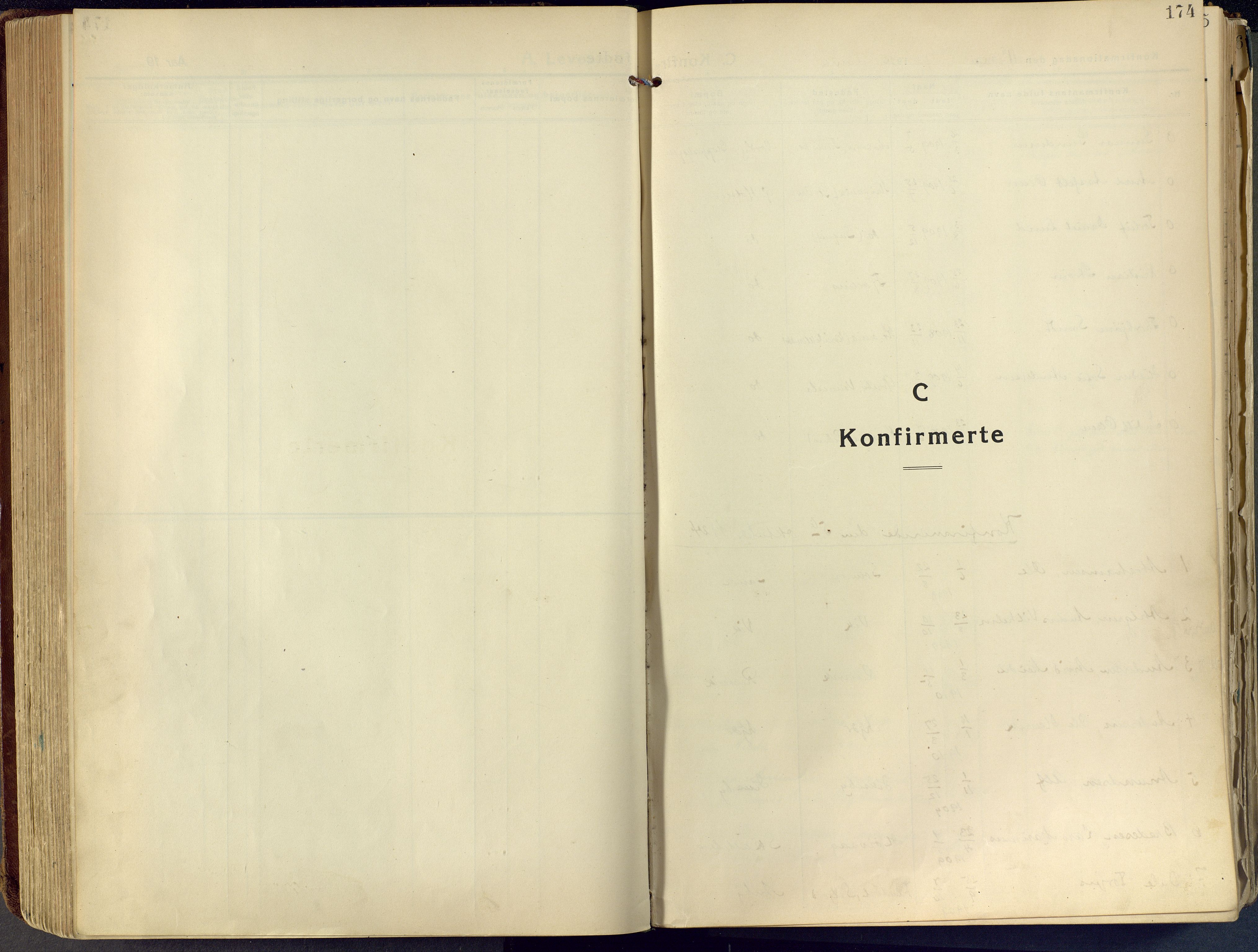 Tjølling kirkebøker, SAKO/A-60/F/Fa/L0011: Parish register (official) no. 11, 1924-1943, p. 174